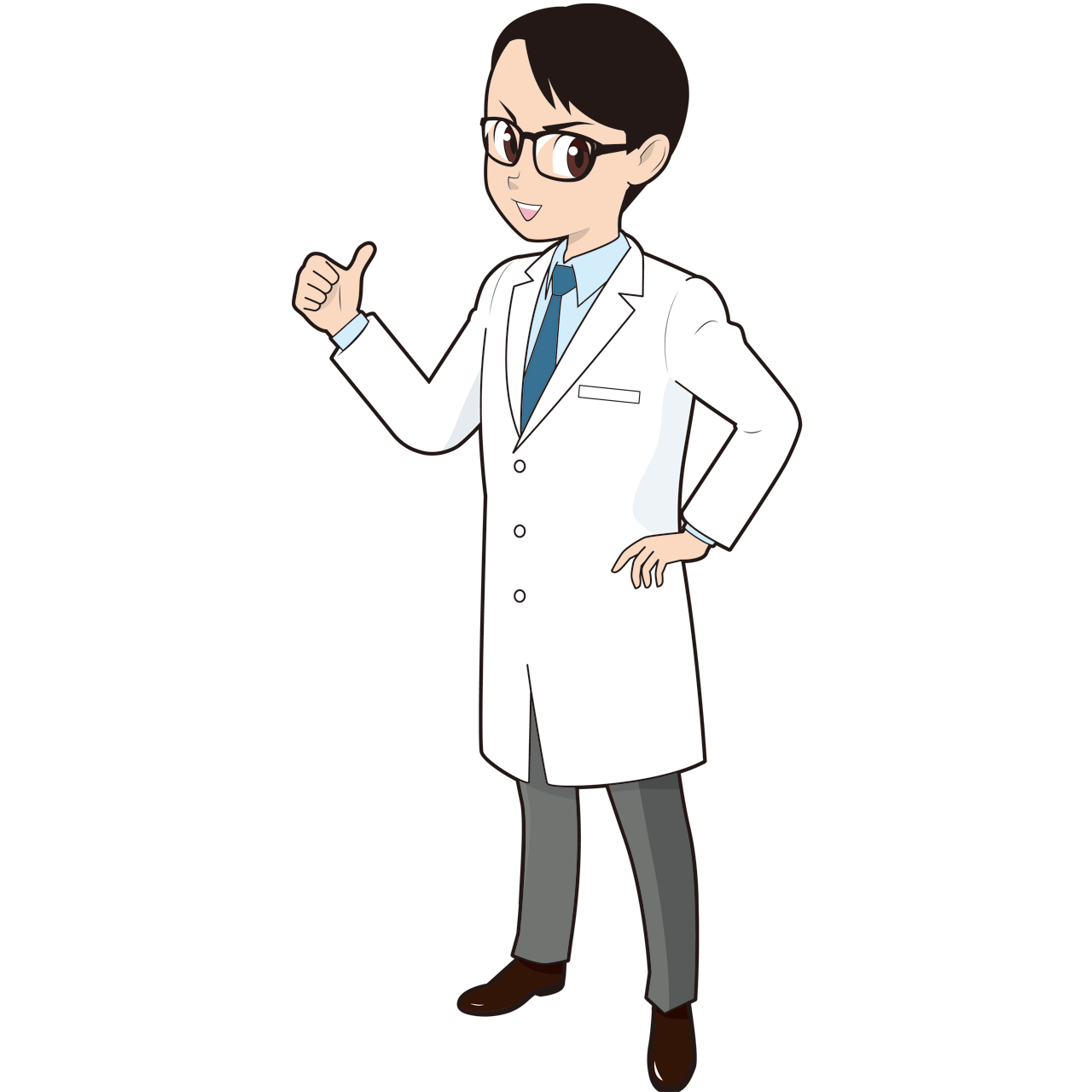 サムアップする白衣男性 Sozaido サムアップする白衣男性 Sozaido