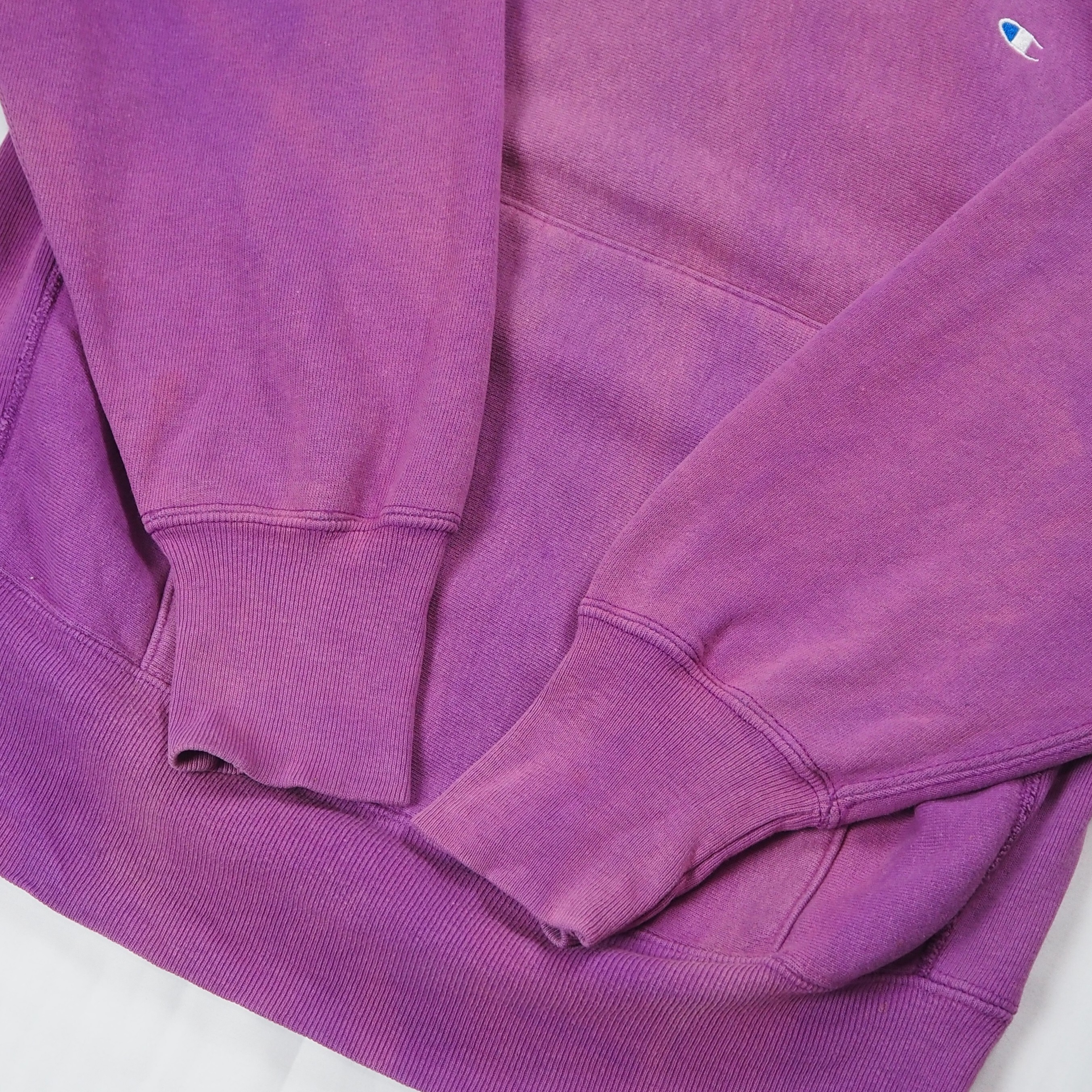 【9/23 20:00入荷】90's Champion リバースフーディ フェード パープル Mサイズ の画像 10