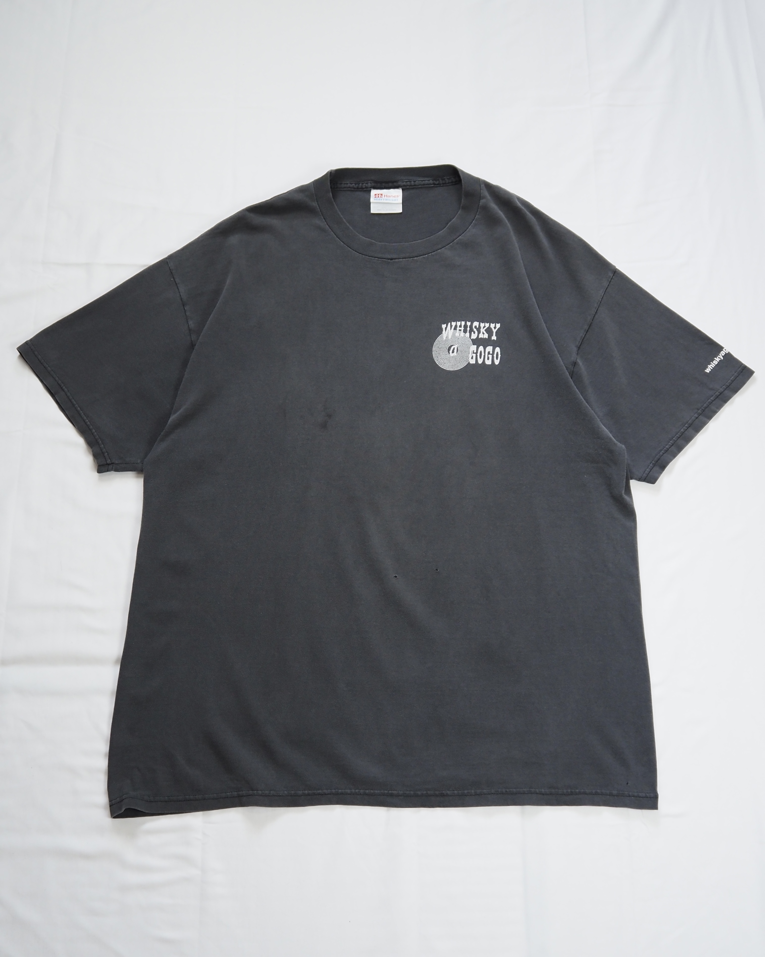 90’s-00’s Whisy a go go Tシャツ ブラックフェード XL の画像 11