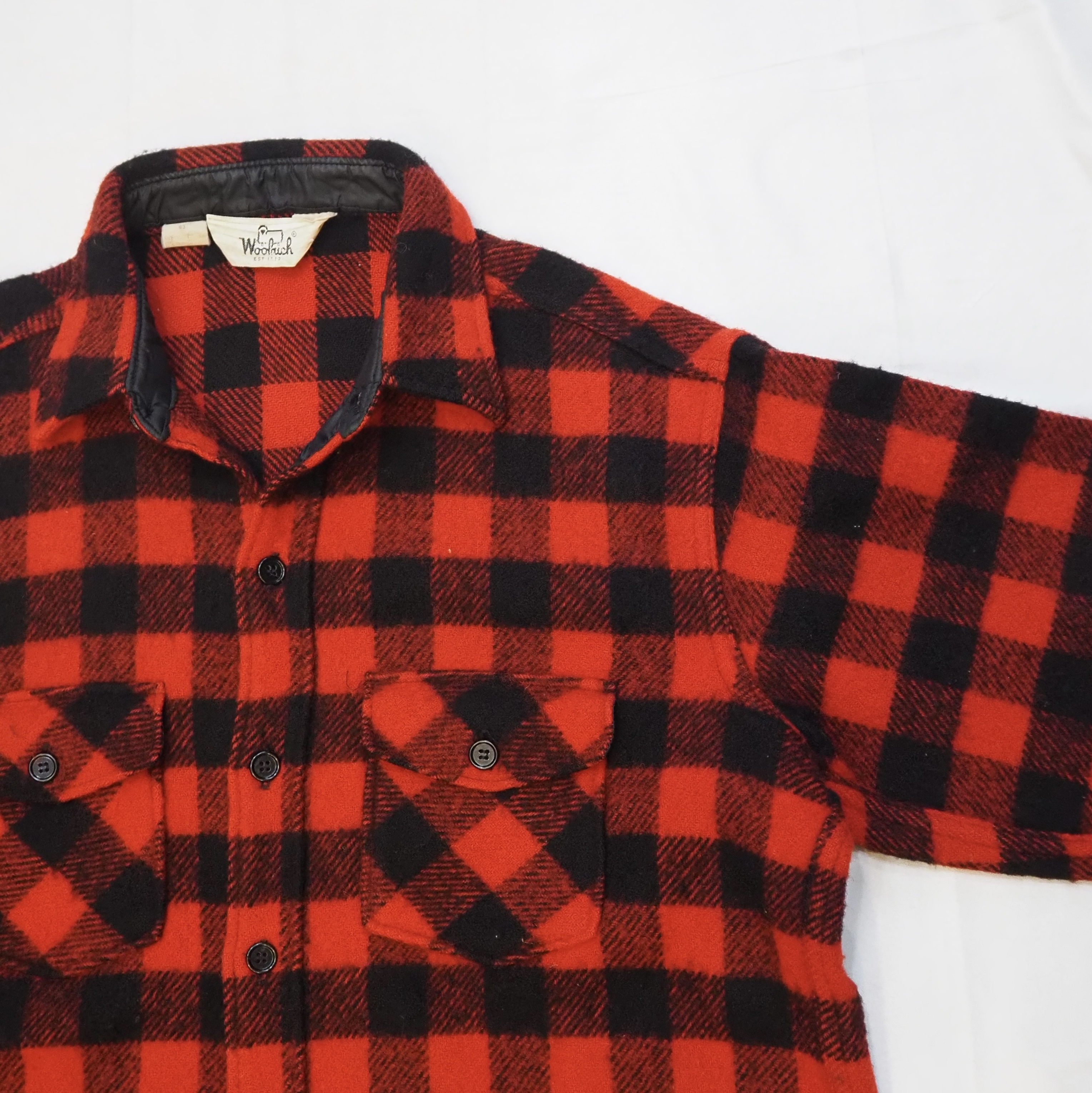 80’s Woolrich ウールシャツ バッファローチェック Lサイズ の画像 3