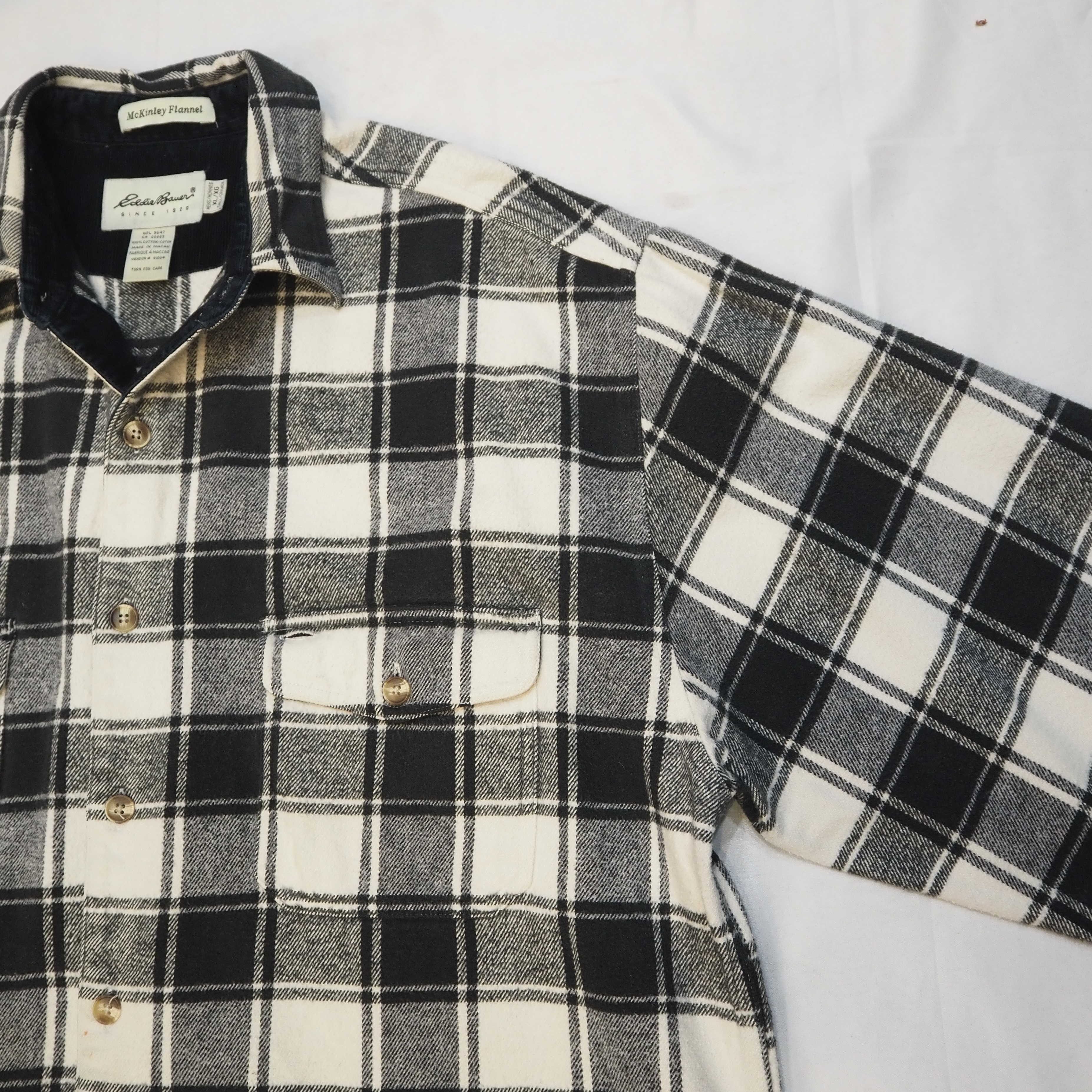 90’s Eddie Bauer Heavy Flannel Shirt Size XL の画像 4
