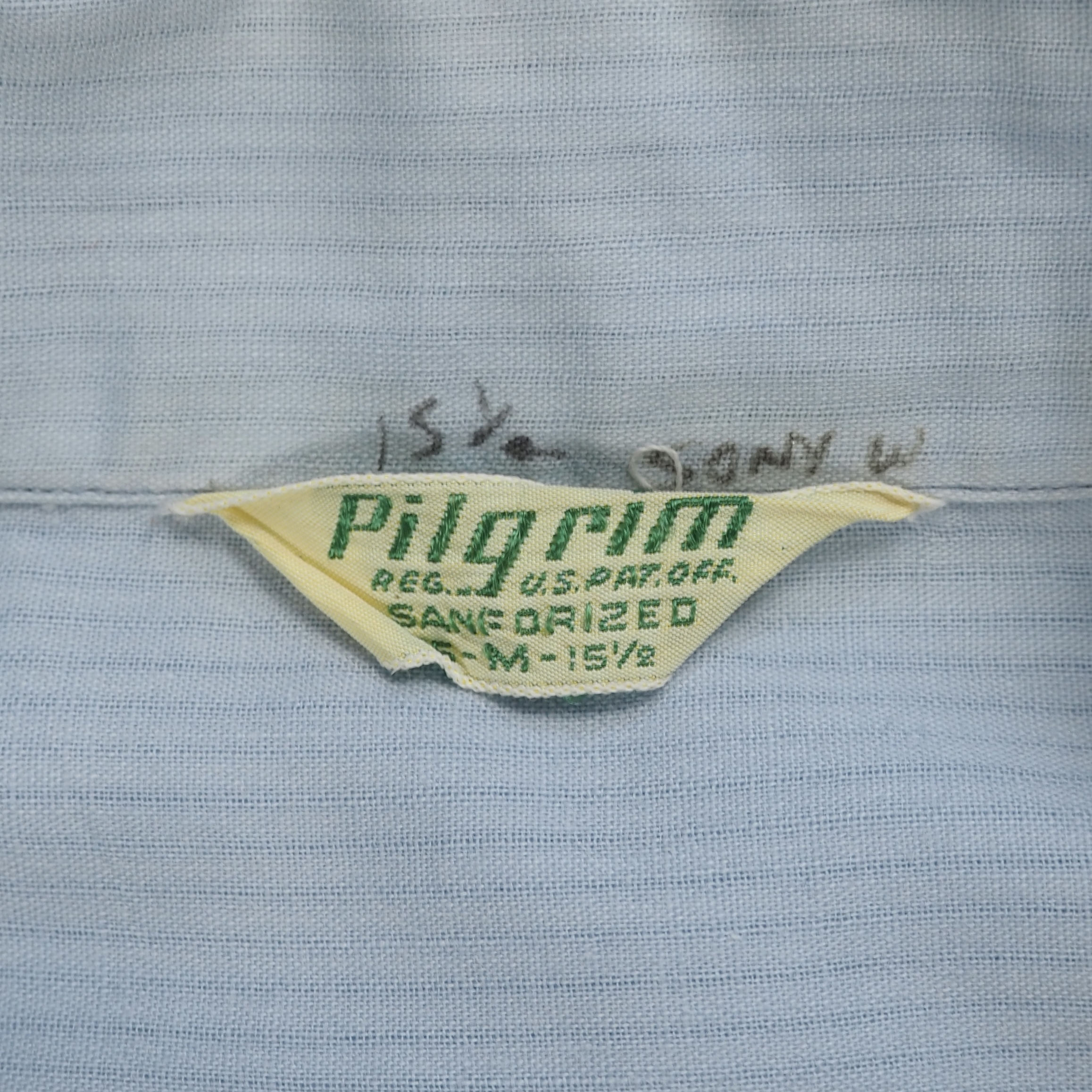 50’s Pilgrim 半袖コットンシャツ 水色 の画像 12