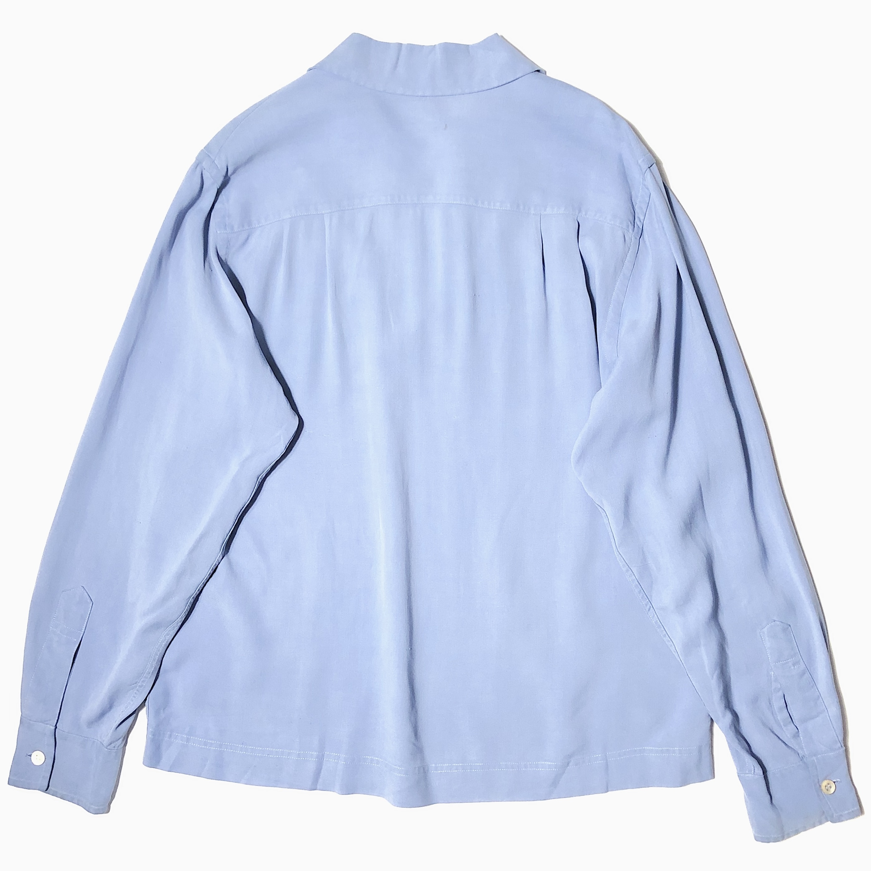 Vintage 40's【Rogue-Shirt】Pullover Rayon Gabardine Shirt の画像 2