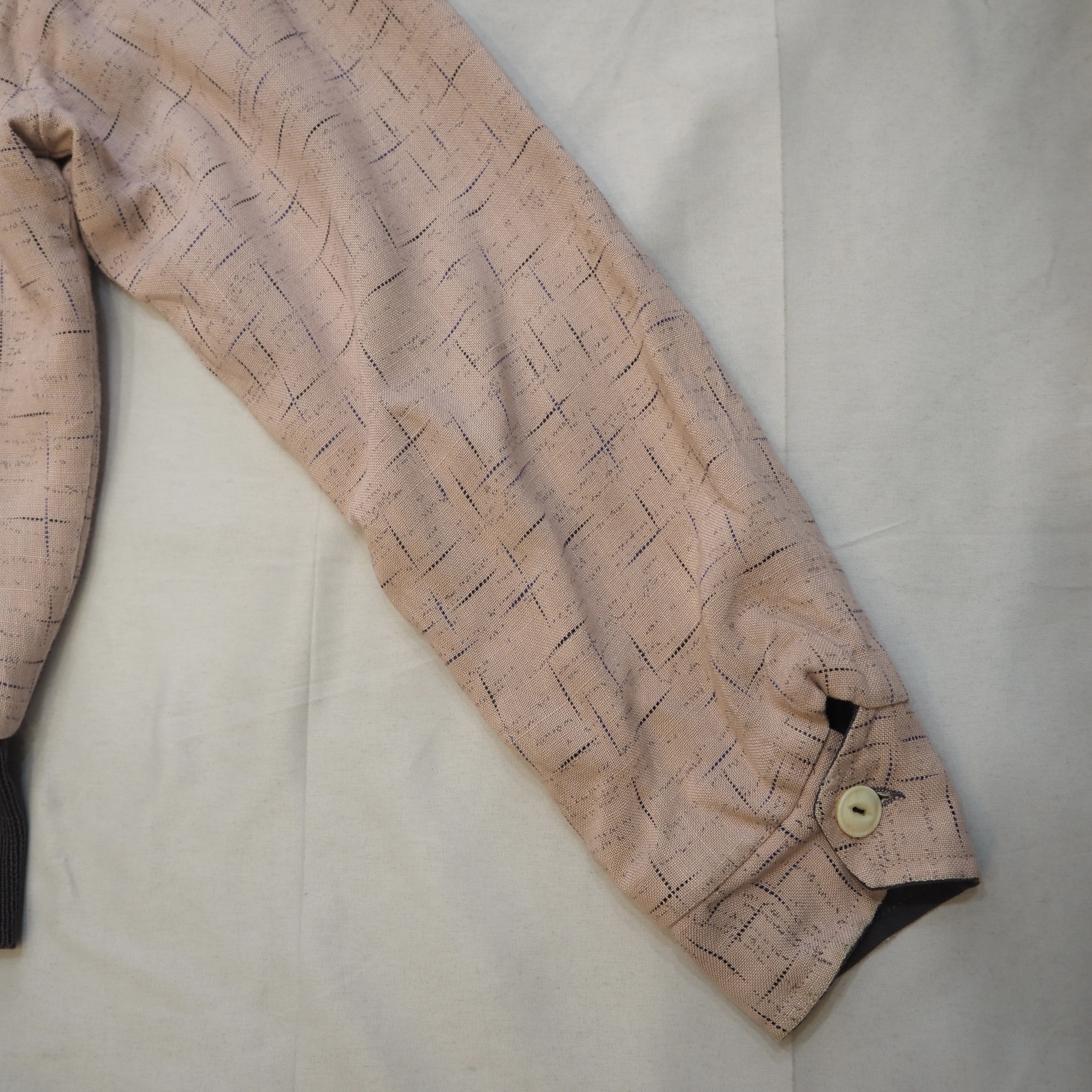 50’s Rayon Gab Jacket Pink & Gray の画像 13