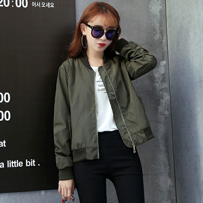 大阪特売 トップス アウター ジャケット ジャンパー ブルゾン スカジャン ショート丈 長袖 襟付き かわいい 直売人気商品 Miracleleaffl Com