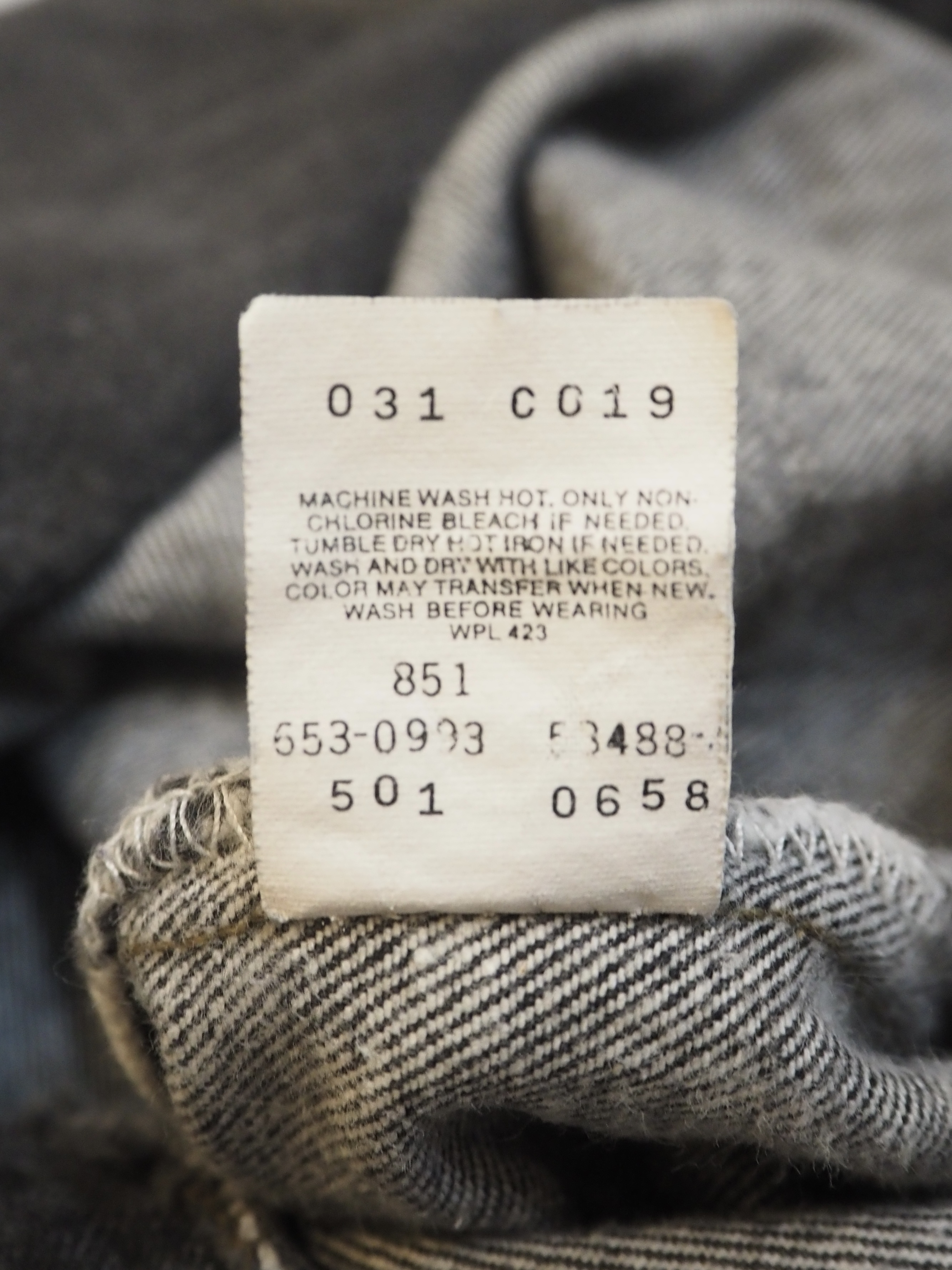 90’s Levi’s 501 Black Denim 29×30 “先染め" の画像 10