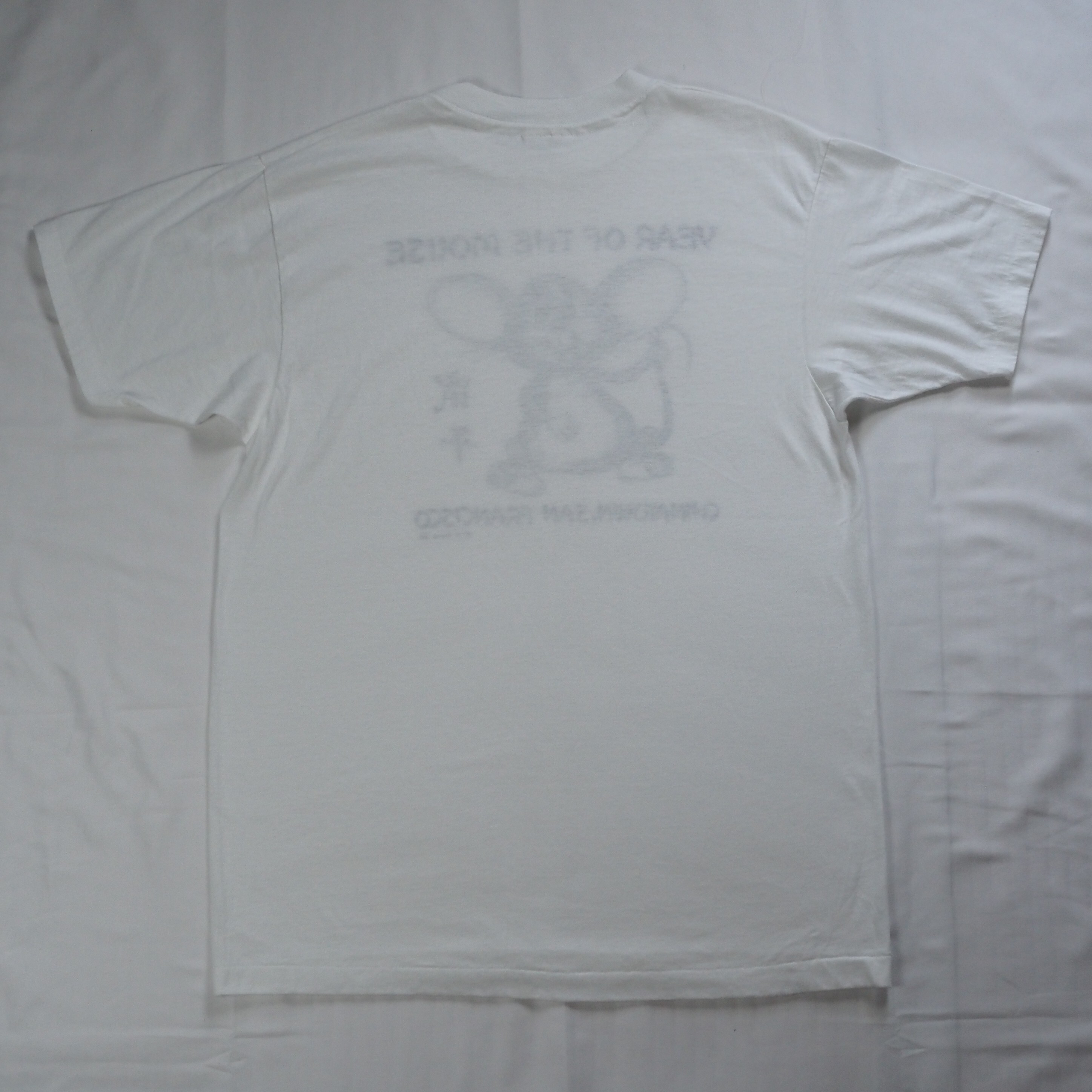 80's Hanes 鼠年Tシャツ Lサイズ ホワイト の画像 13