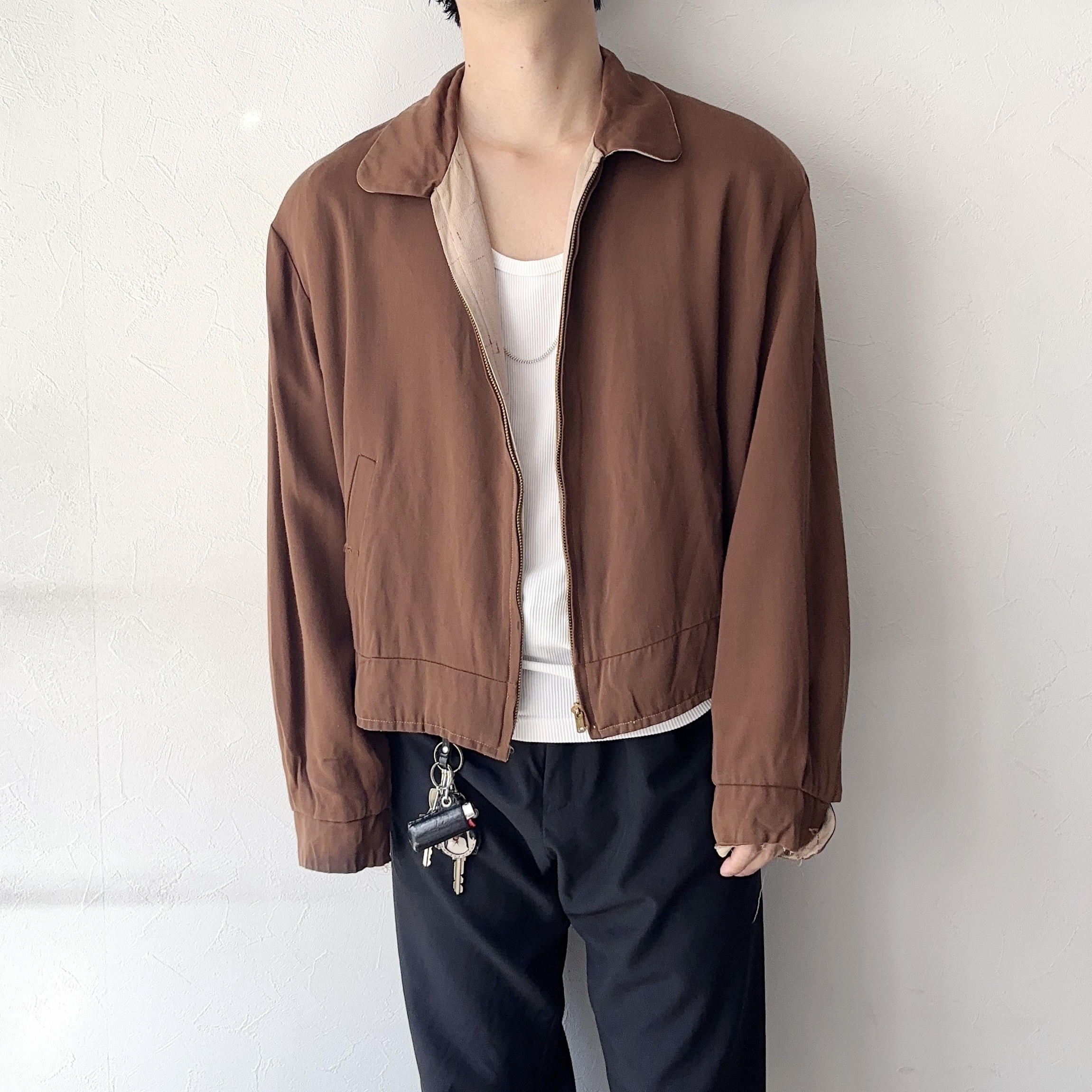 Vintage 50's Reversible Rayon Gabardine Jacket の画像 6