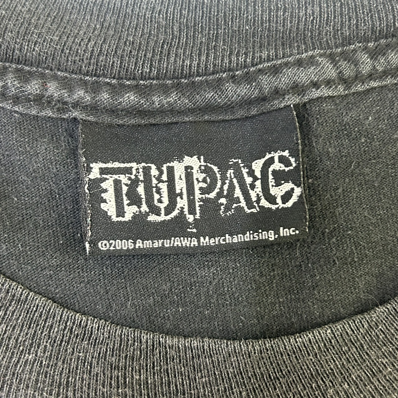 00s 2Pac フォトプリント Tシャツ Rap Tee ヒップホップ フェード ブラック Fits 2XL の画像 5