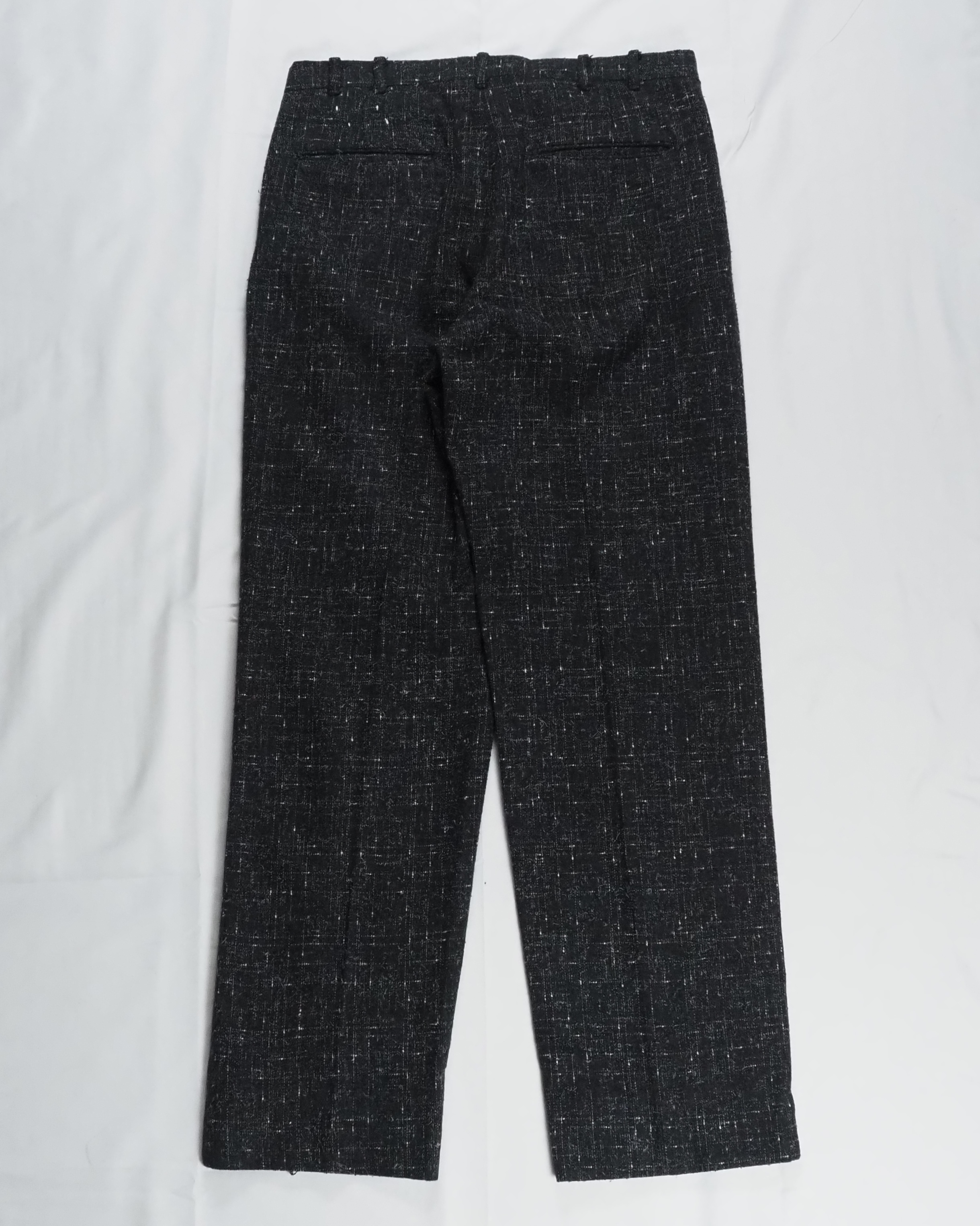 80’s Wool Slacks カスリ柄 ブラック×ホワイト の画像 10