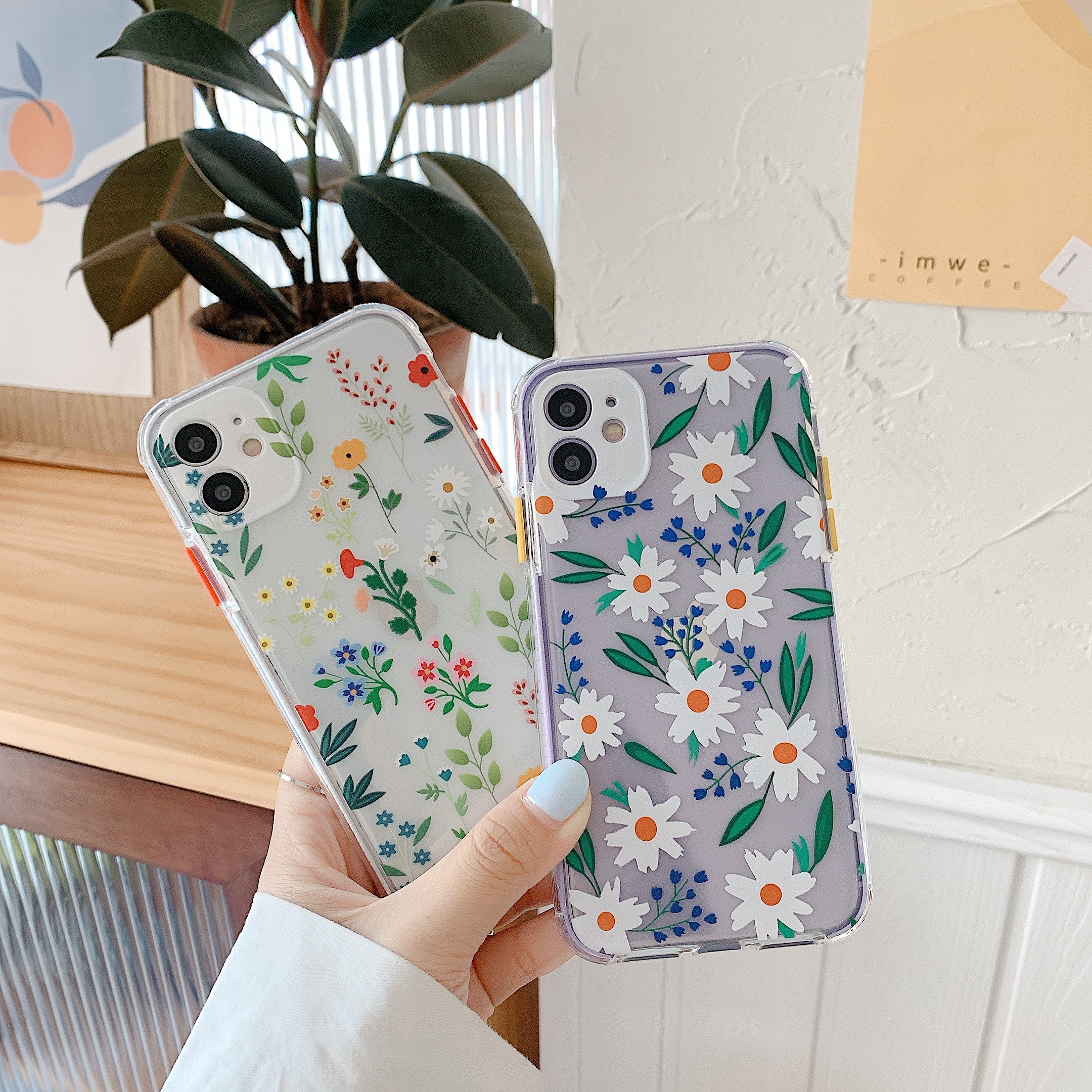 フローラル デイジー フラワー クッションバンパー クリア Iphoneケース A B Coco Rose Beauty ココ ローズ ビューティー