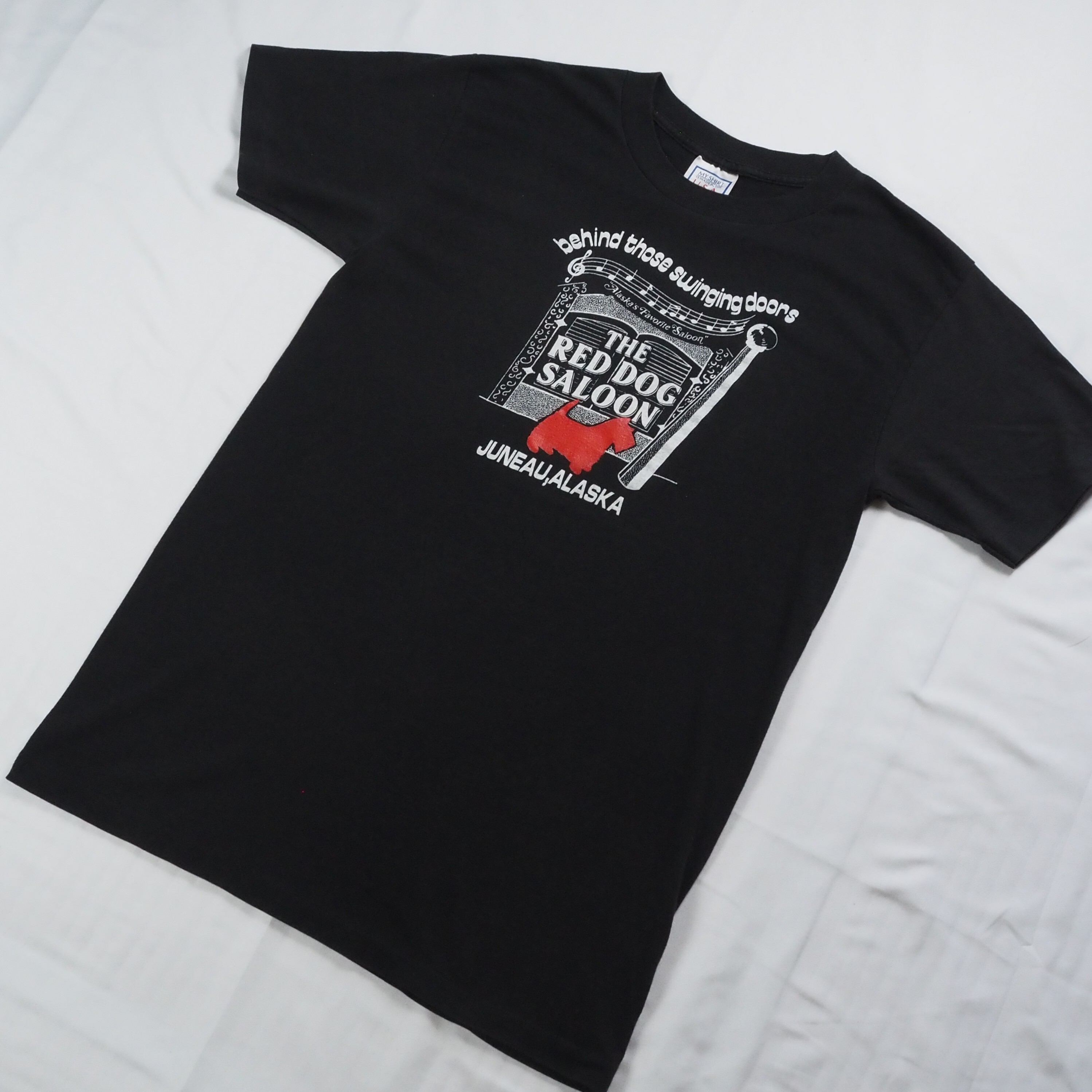 90's アラスカ バーTシャツ Lサイズ ブラック の画像 2
