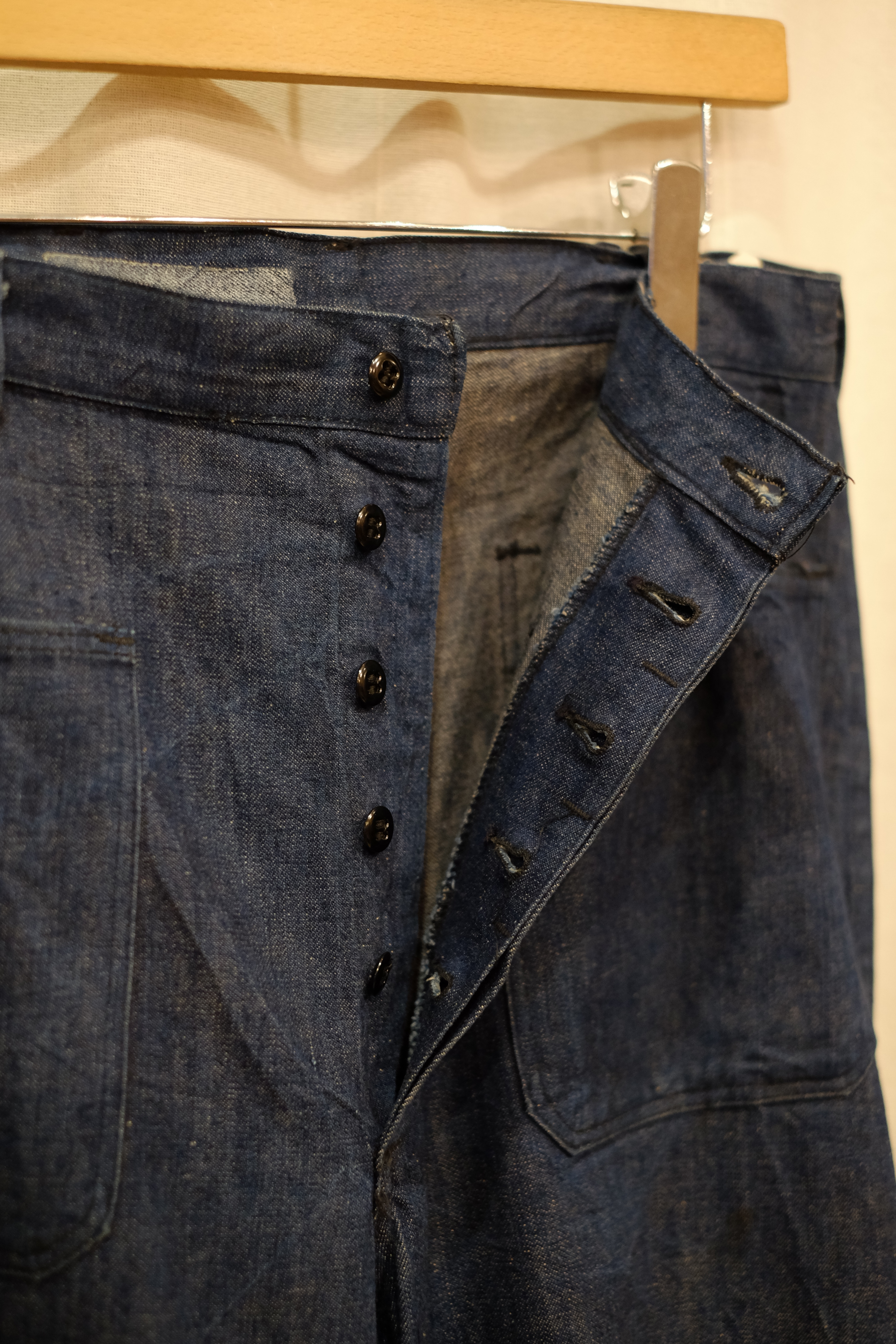 60s US NAVY denim sailor flare pants の画像 8
