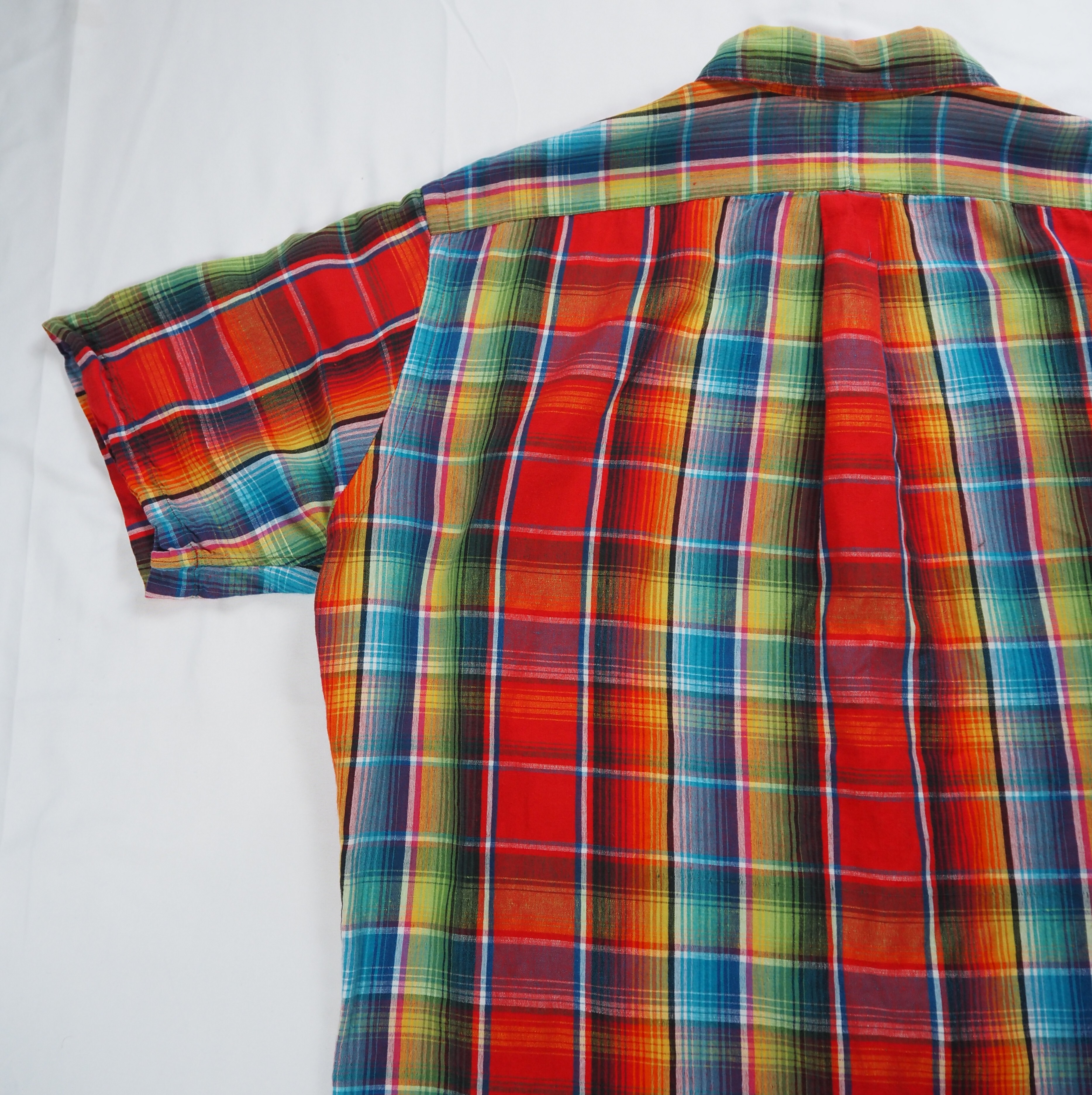 90's Ralph Lauren リネンコットンシャツ 半袖 Lサイズ の画像 14