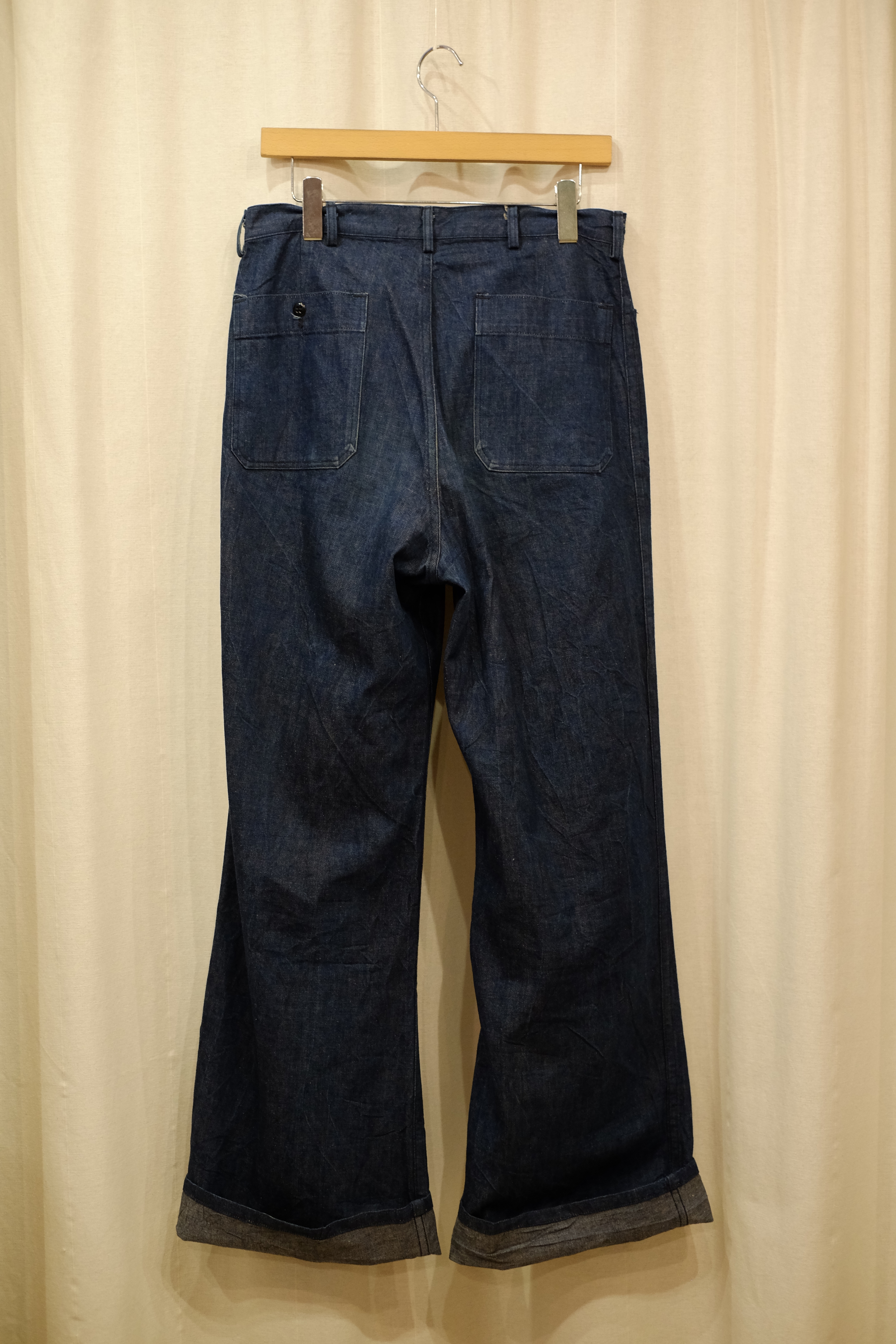 60s US NAVY denim sailor flare pants の画像 13