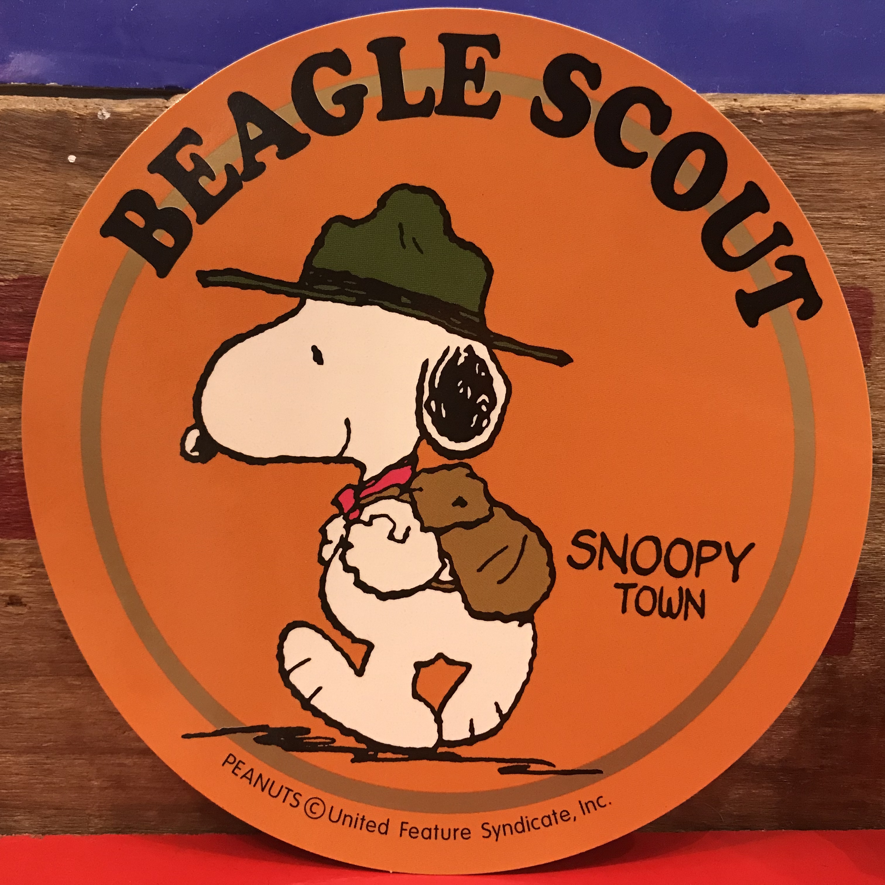 スヌーピー Peanuts ビーグル スカウト 特大ステッカー 限定品 00年製 福岡 大名のおもちゃ屋 トイズヘッド