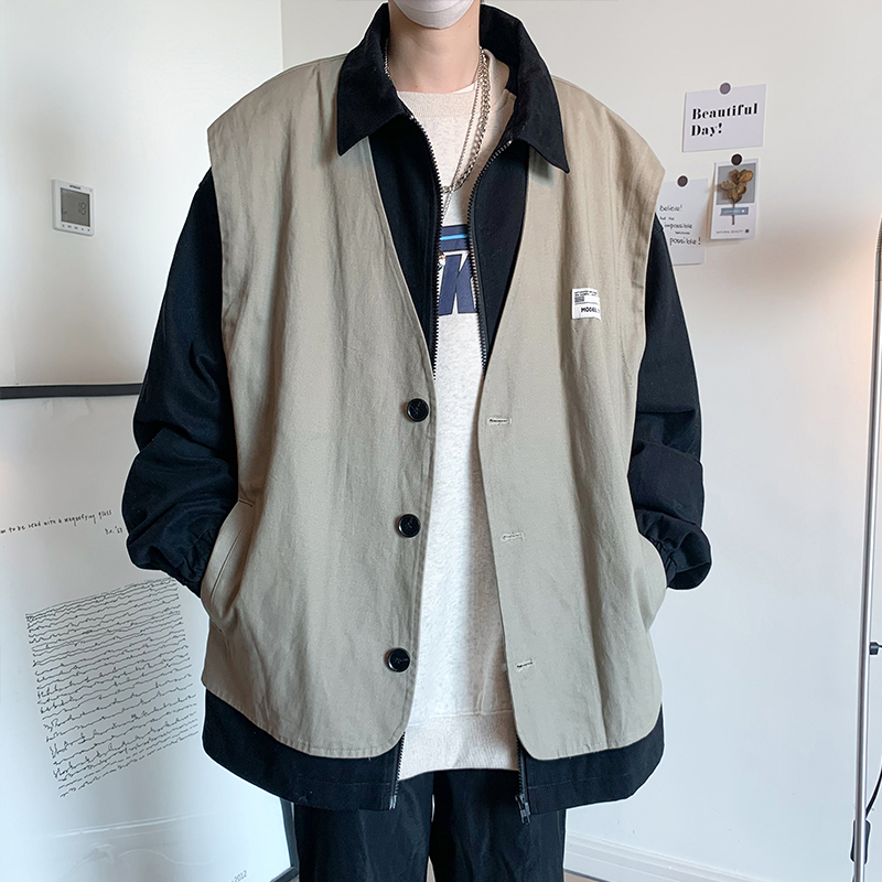 フェイクレイヤードツーリングジャケット 韓国ストリートファッション通販 Nosweat ノースウェット