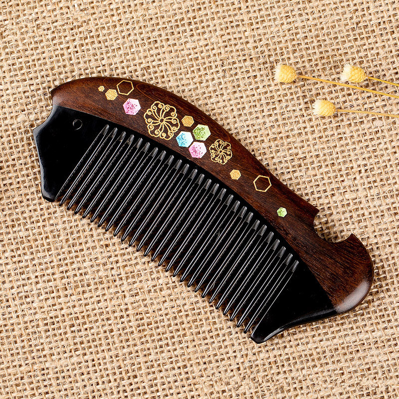 アクセサリー 木製くし 櫛 カラーパターン プレゼント 創造性 レトロ Dresszone