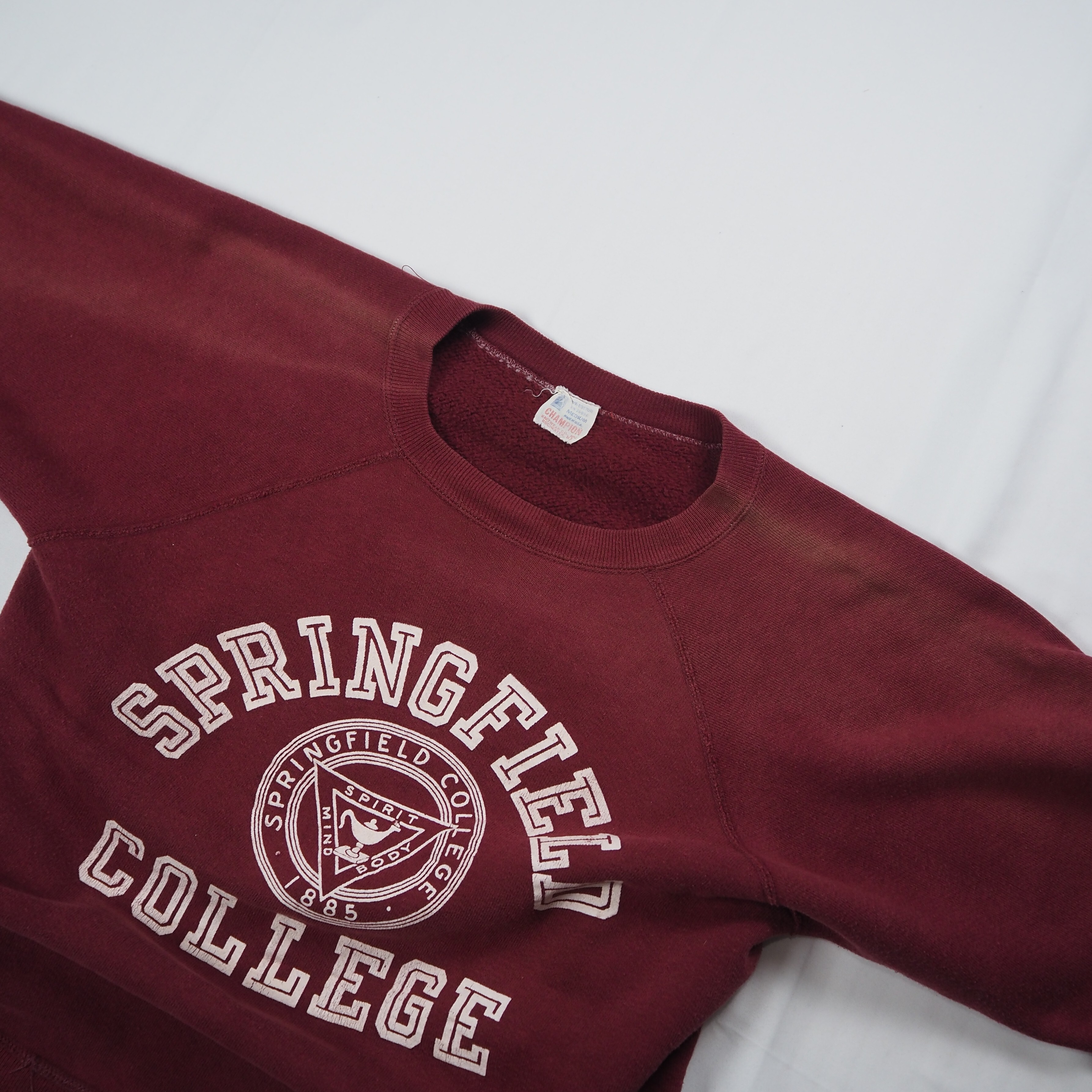 【9/23 20:00入荷】60's Champion ランタグ カレッジスウェット ワインレッド の画像 9