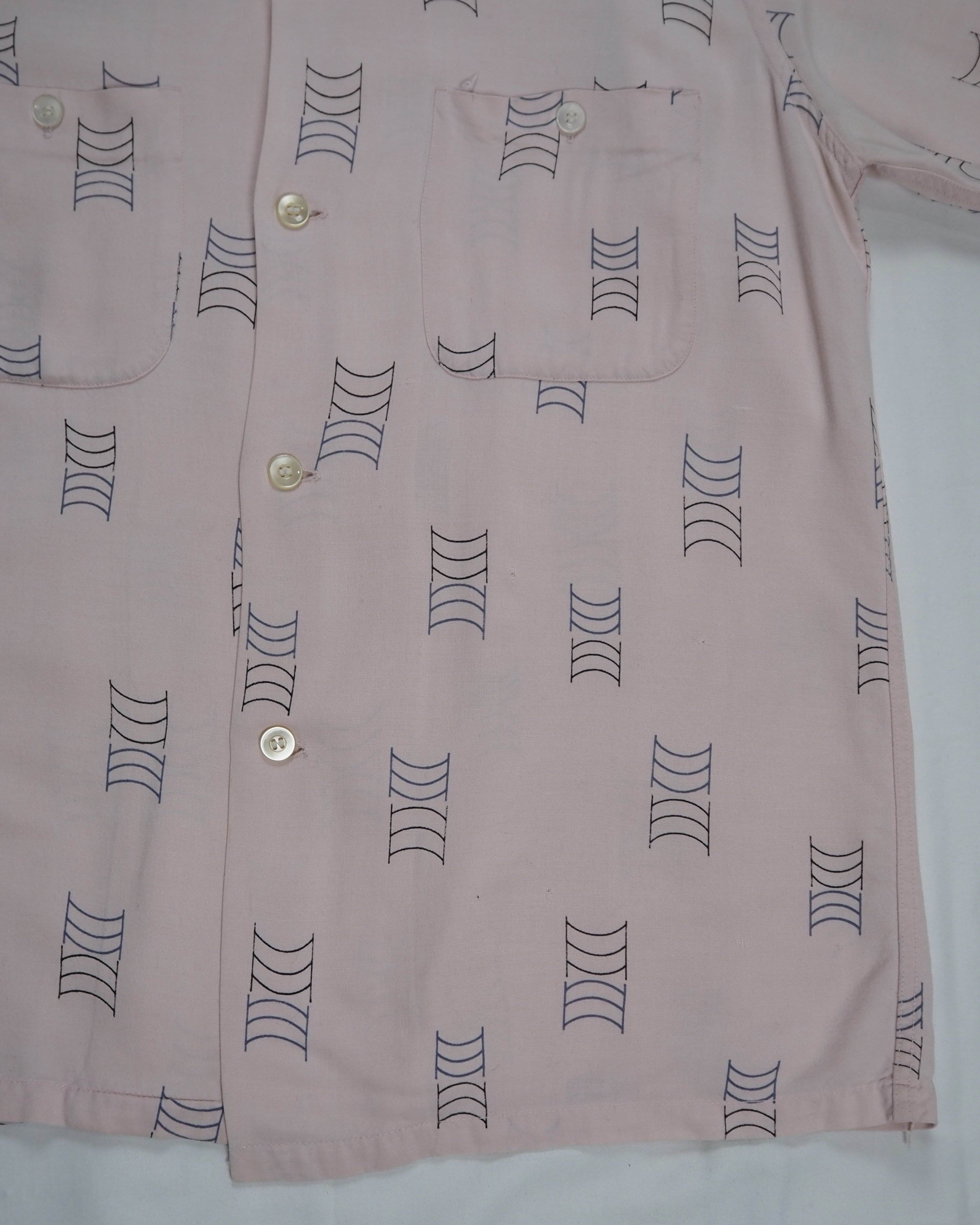 50’s Towncraft レーヨンシャツ ピンク Sサイズ の画像 12