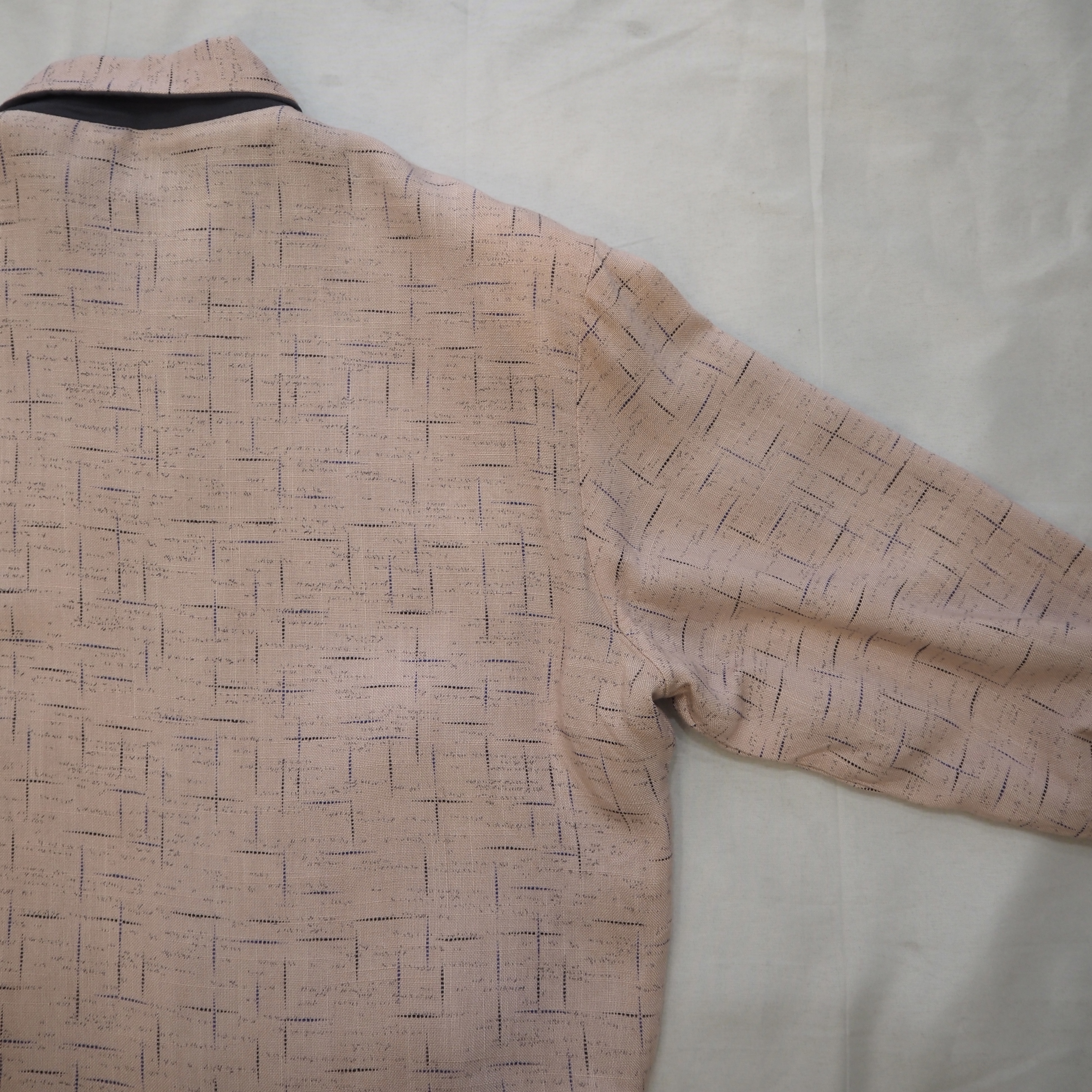 50’s Rayon Gab Jacket Pink & Gray の画像 11