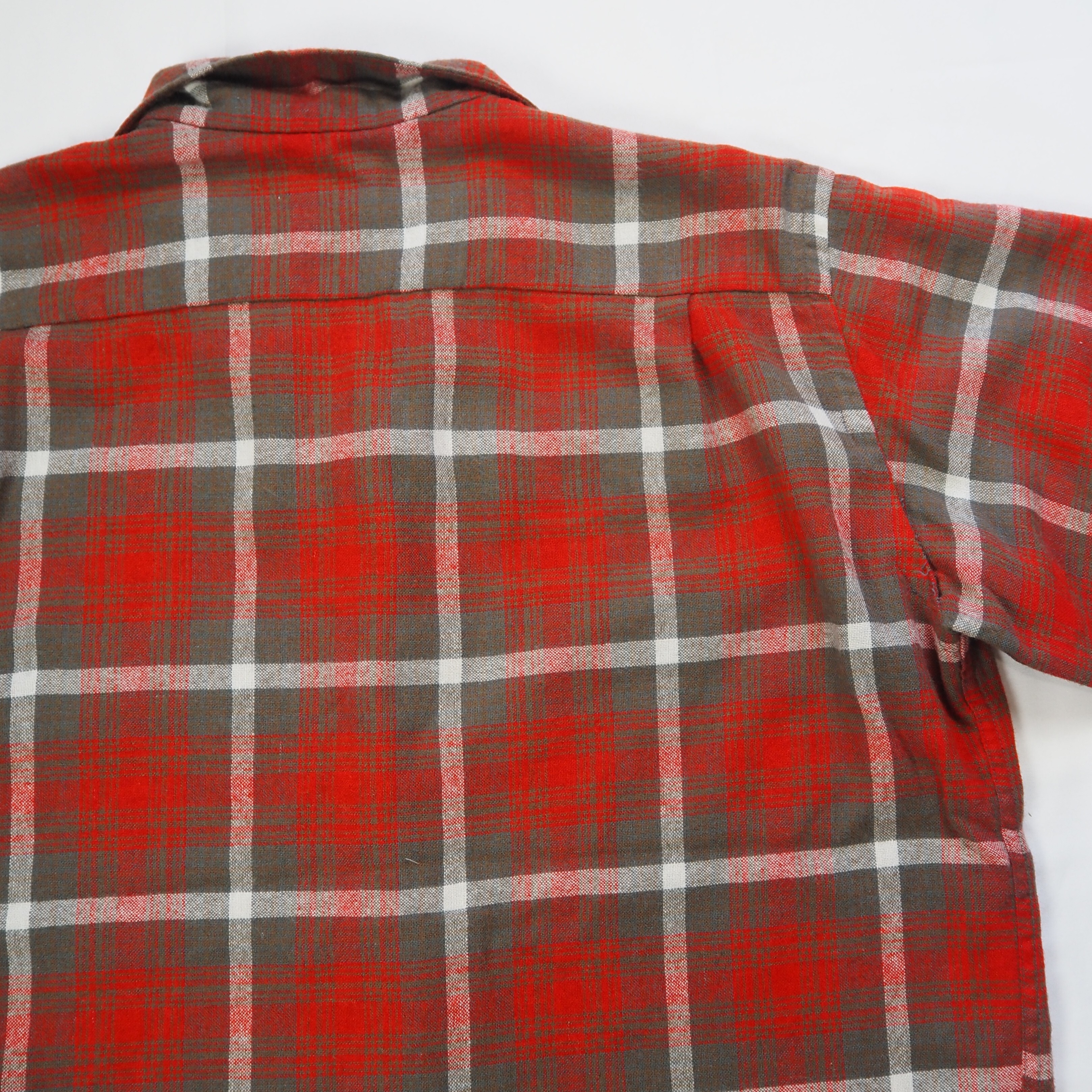 【9/23 20:00入荷】50's Towncraft ウールシャツ レッド×グレー の画像 15