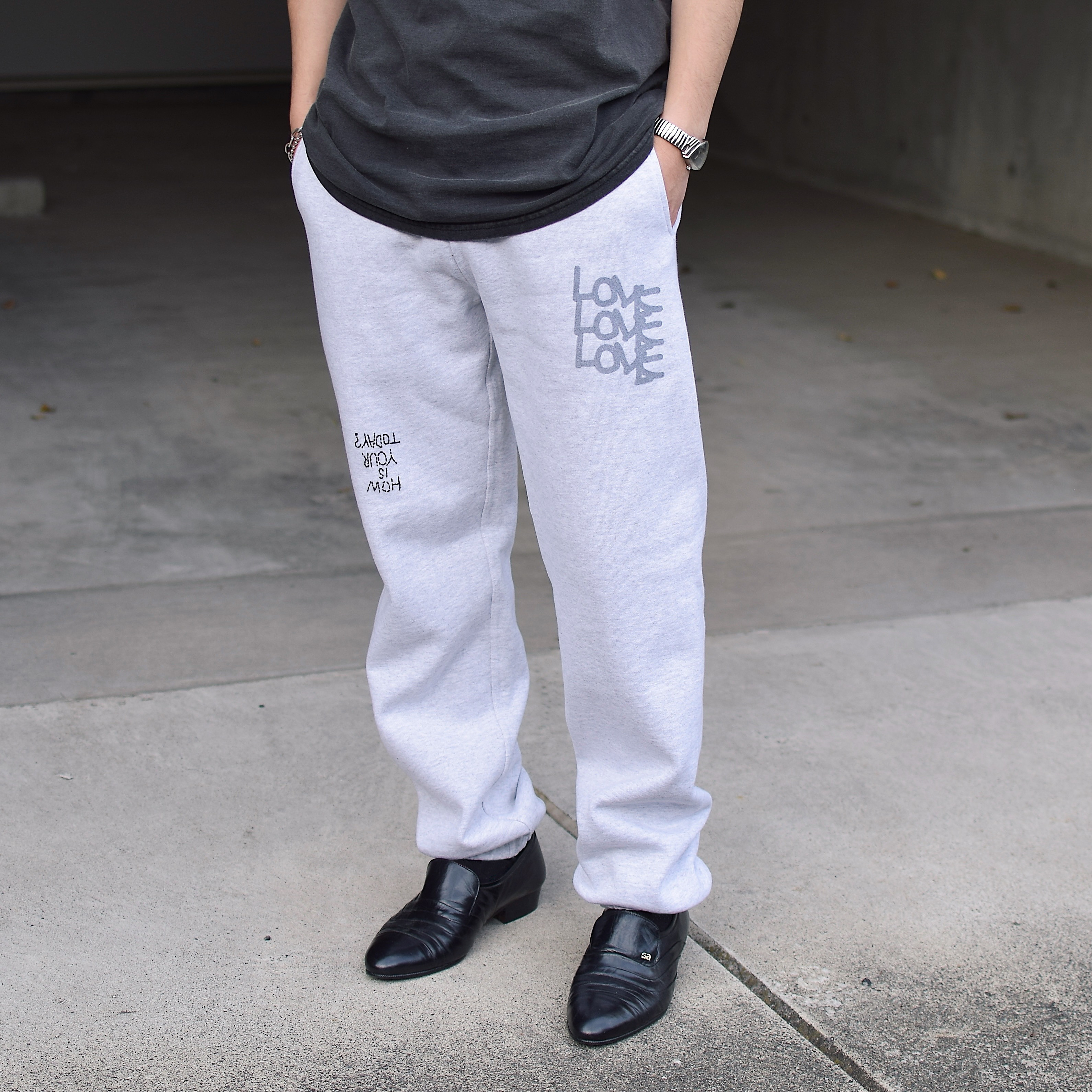 【TODAY edition】"LOVE" Sweat Pants（GRAY） の画像 3