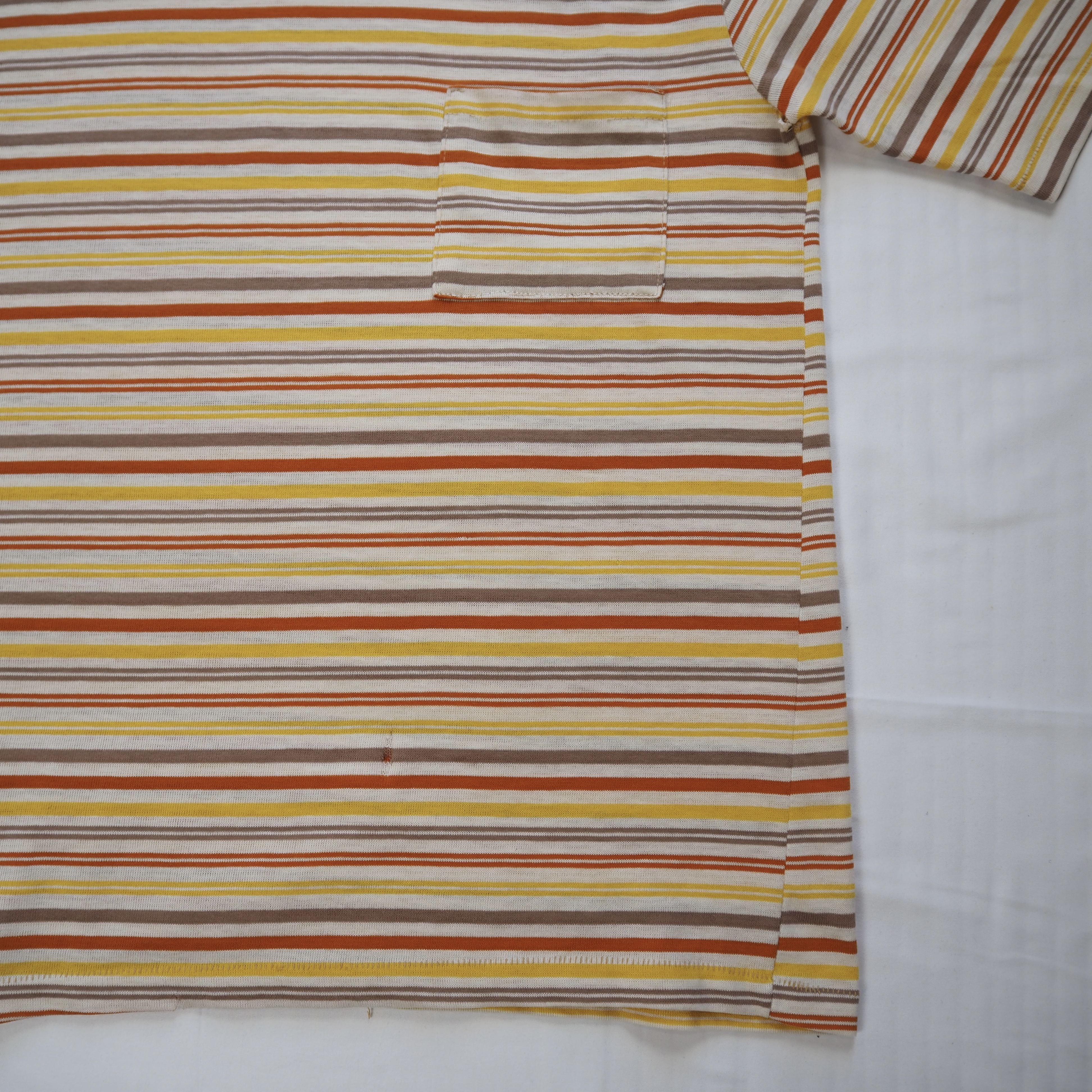 70’s-80’s ボーダーTシャツ オレンジ Mサイズ程度 の画像 8