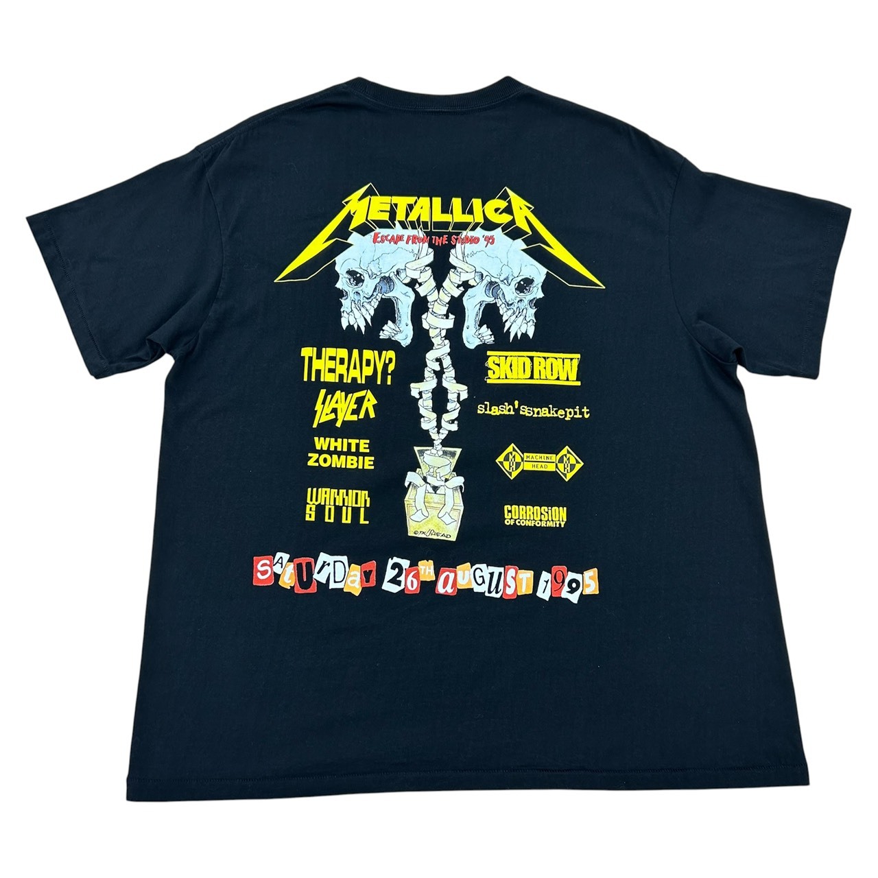 Metallica メタリカ “Donington 1995 Skull” T-Shirt Black / XL の画像 2