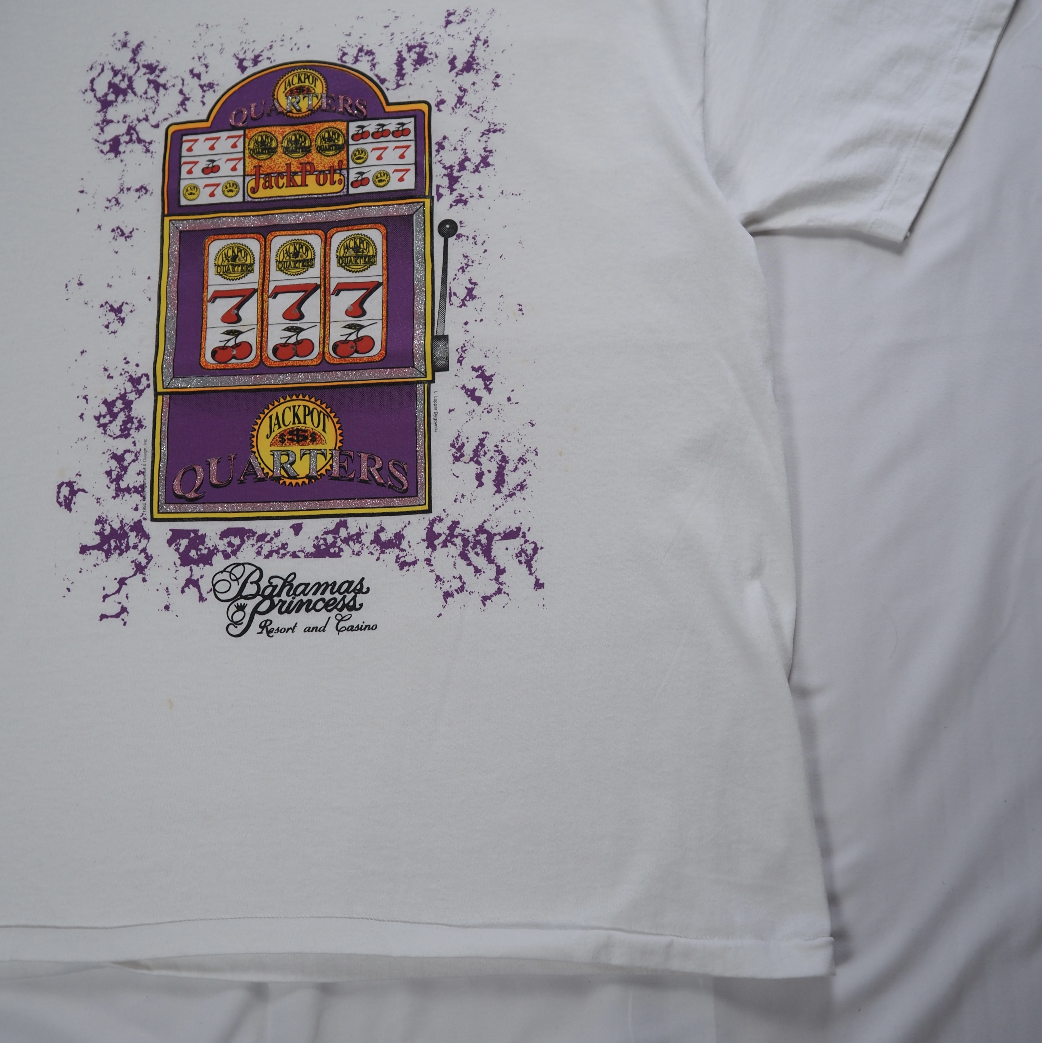 90’s Hanes カジノTシャツ スロット Lサイズ の画像 6
