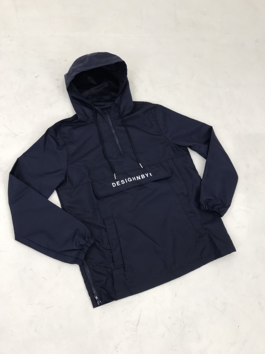 アノラックナイロンパーカー Navy Desighnbyt