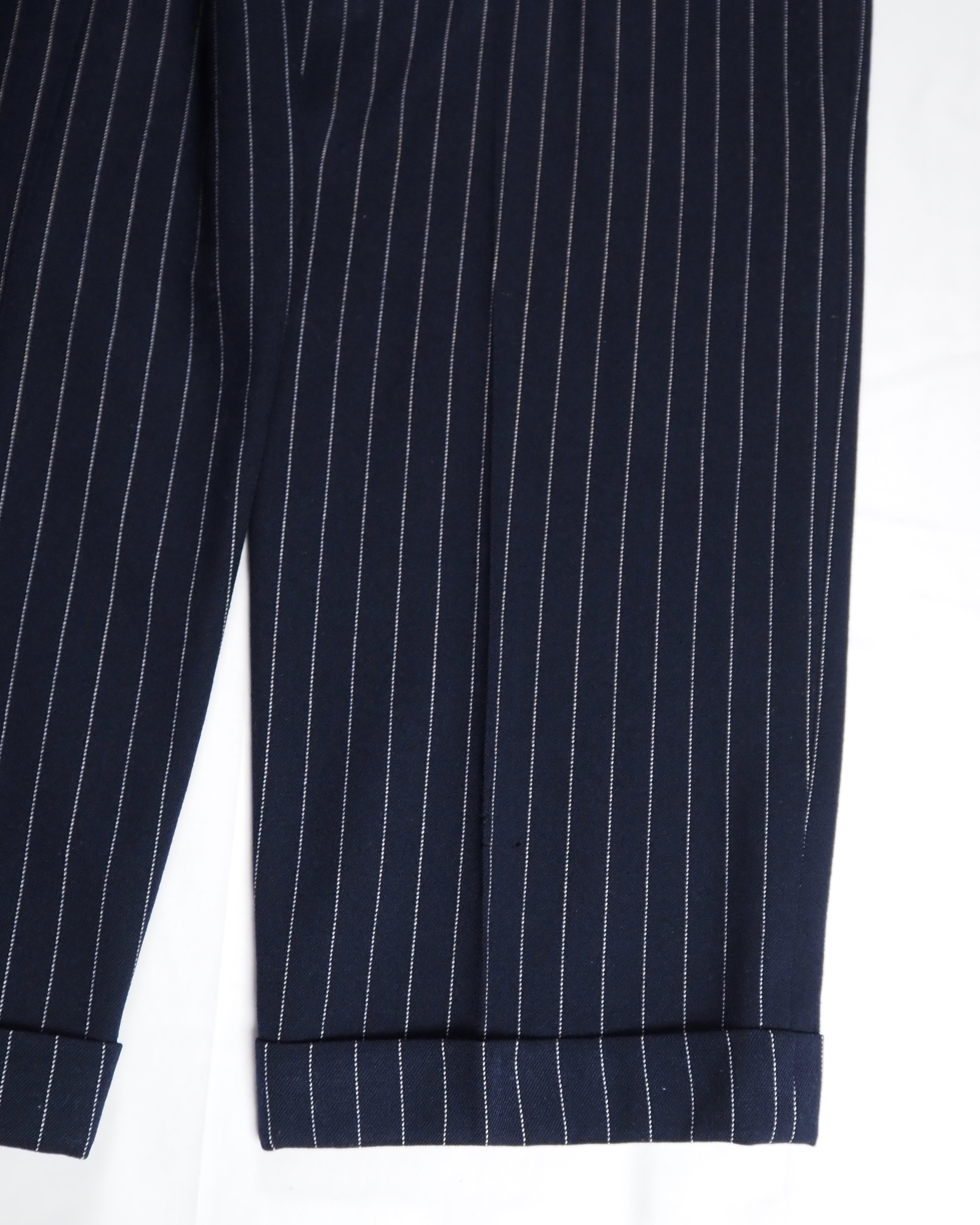 50’s Wool Slacks ストライプ ネイビー×ホワイト の画像 16