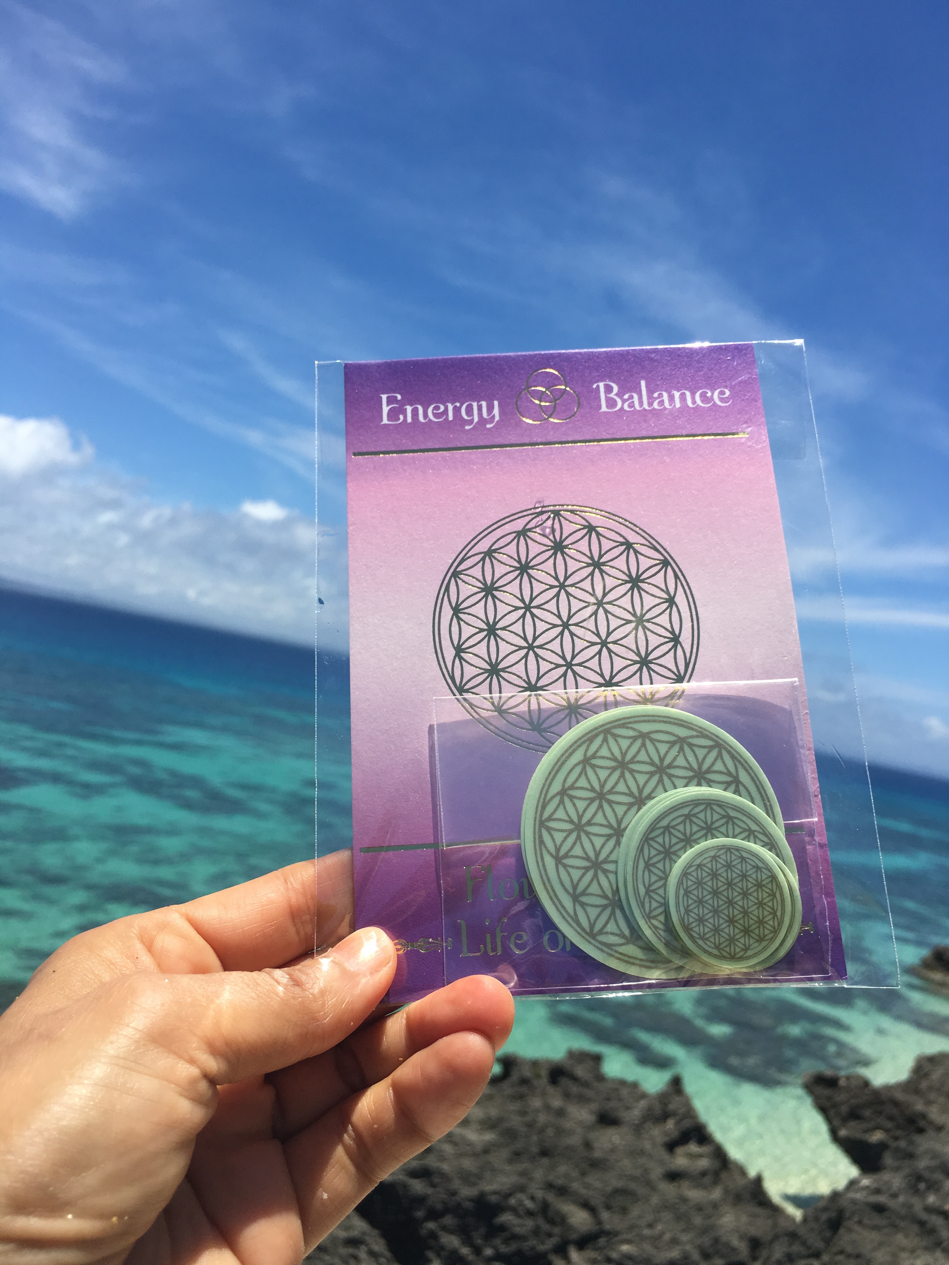 エナジーバランスステッカー フラワーオブライフ Beat555