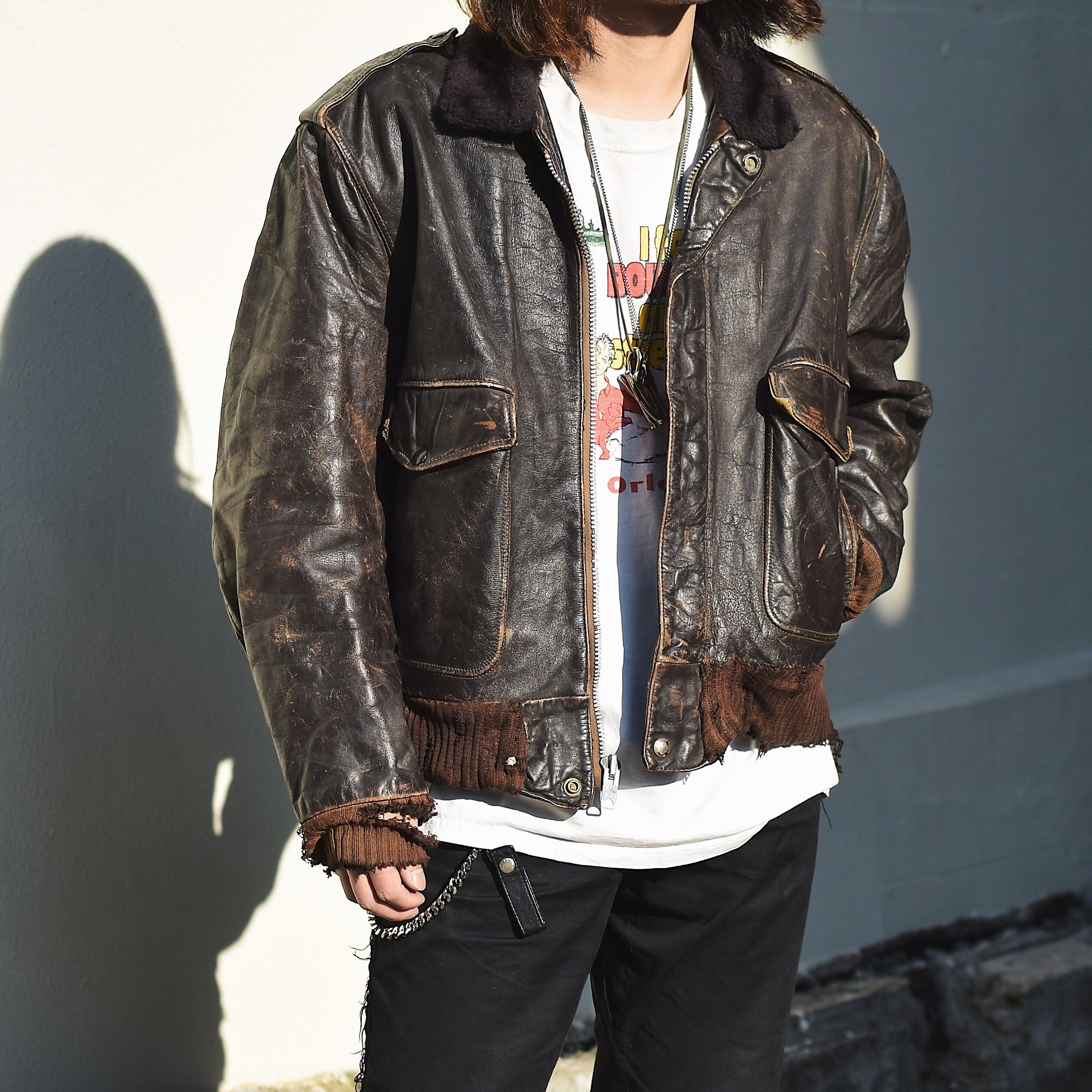Vintage 60's【Schott Bros】Leather Flight Jacket の画像 3