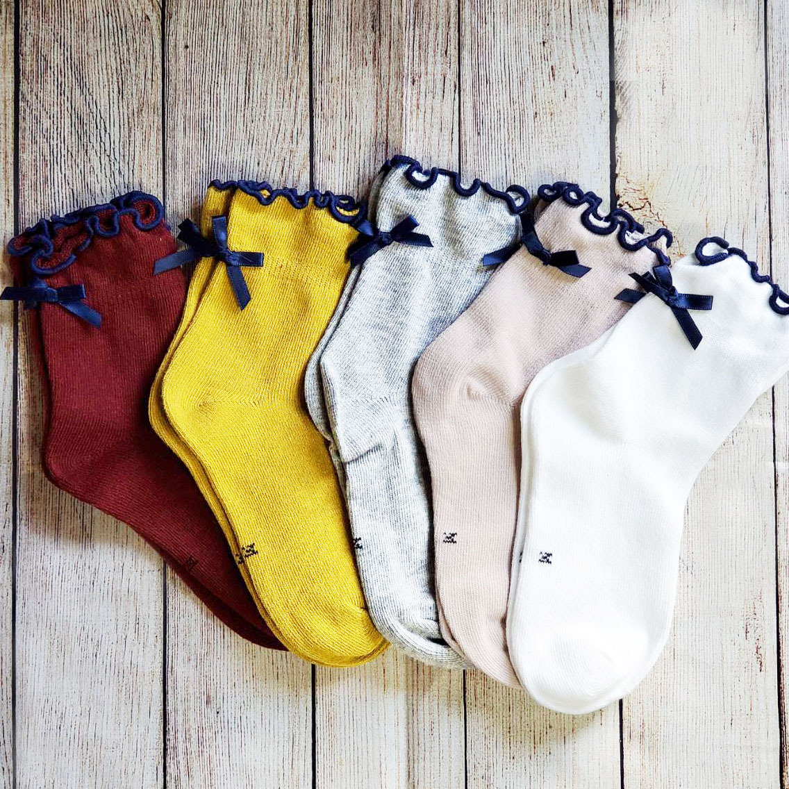 子供靴下 5足セット 送料無料 靴下 かわいい 子供 靴下 リボン キッズ キッズ靴下 R By Chaussures