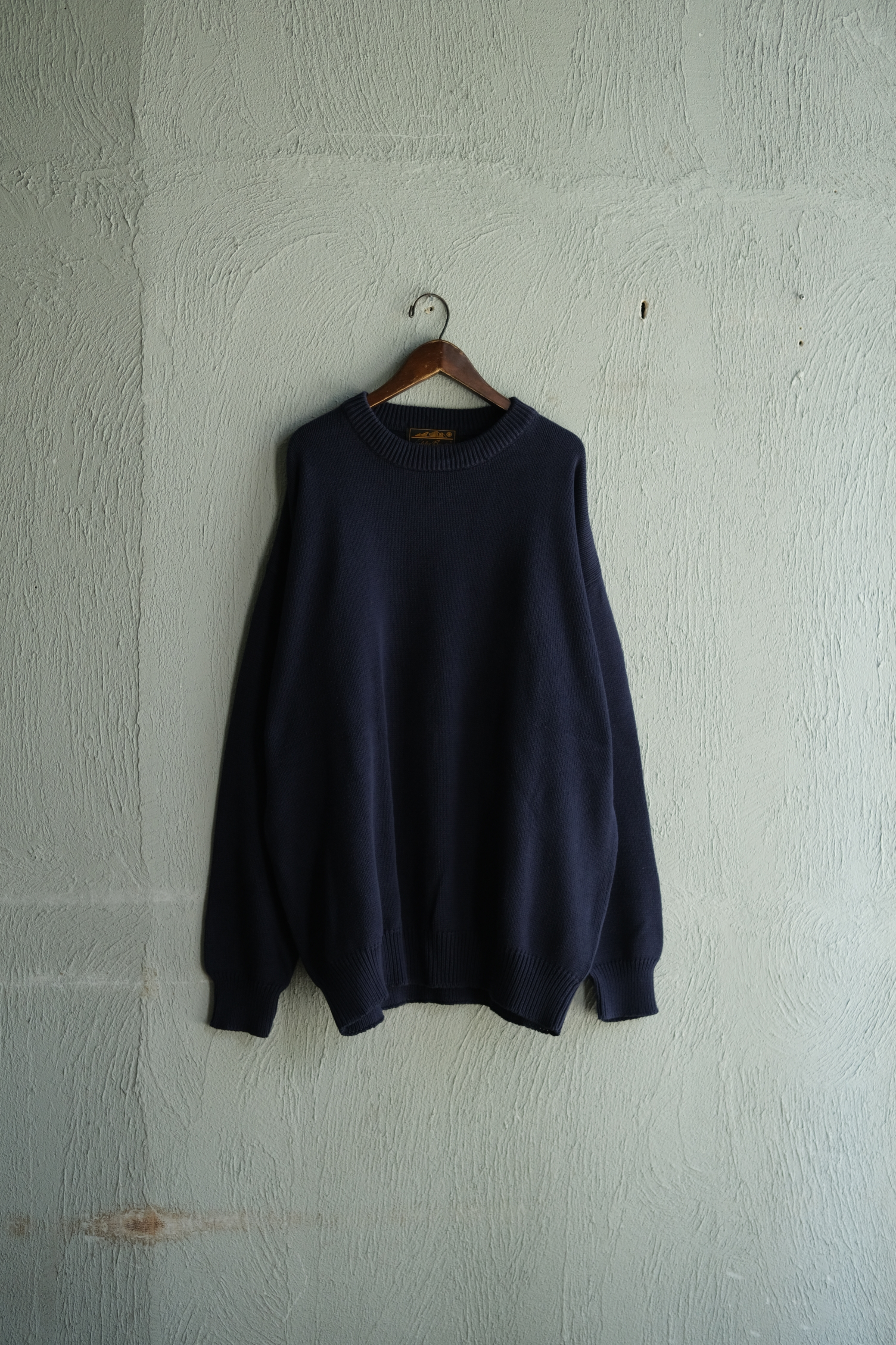 Utah/80's "Eddie Bauer" cotton knit/navy