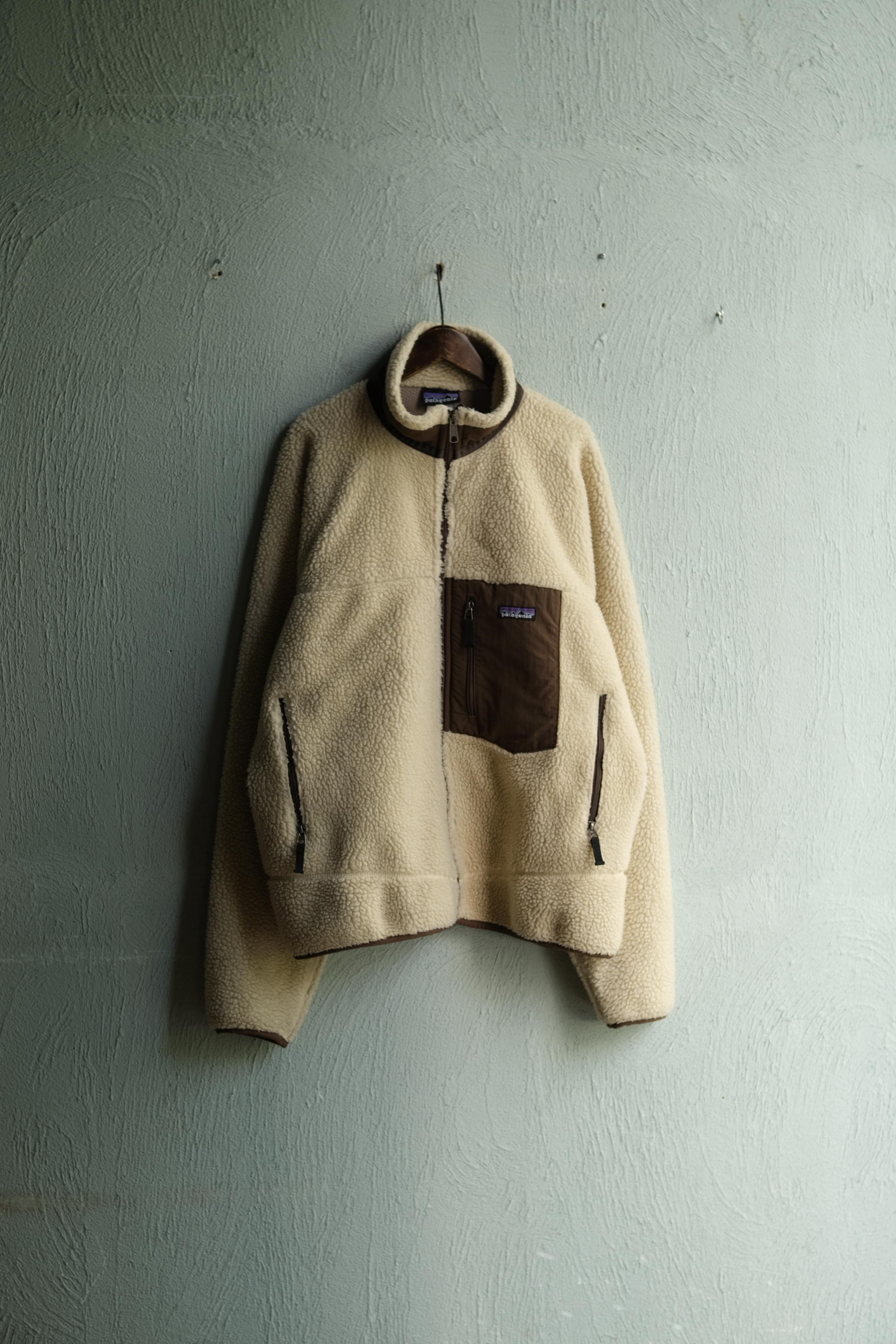 Utah/08's "patagonia" retro-X jacket/natural,brown