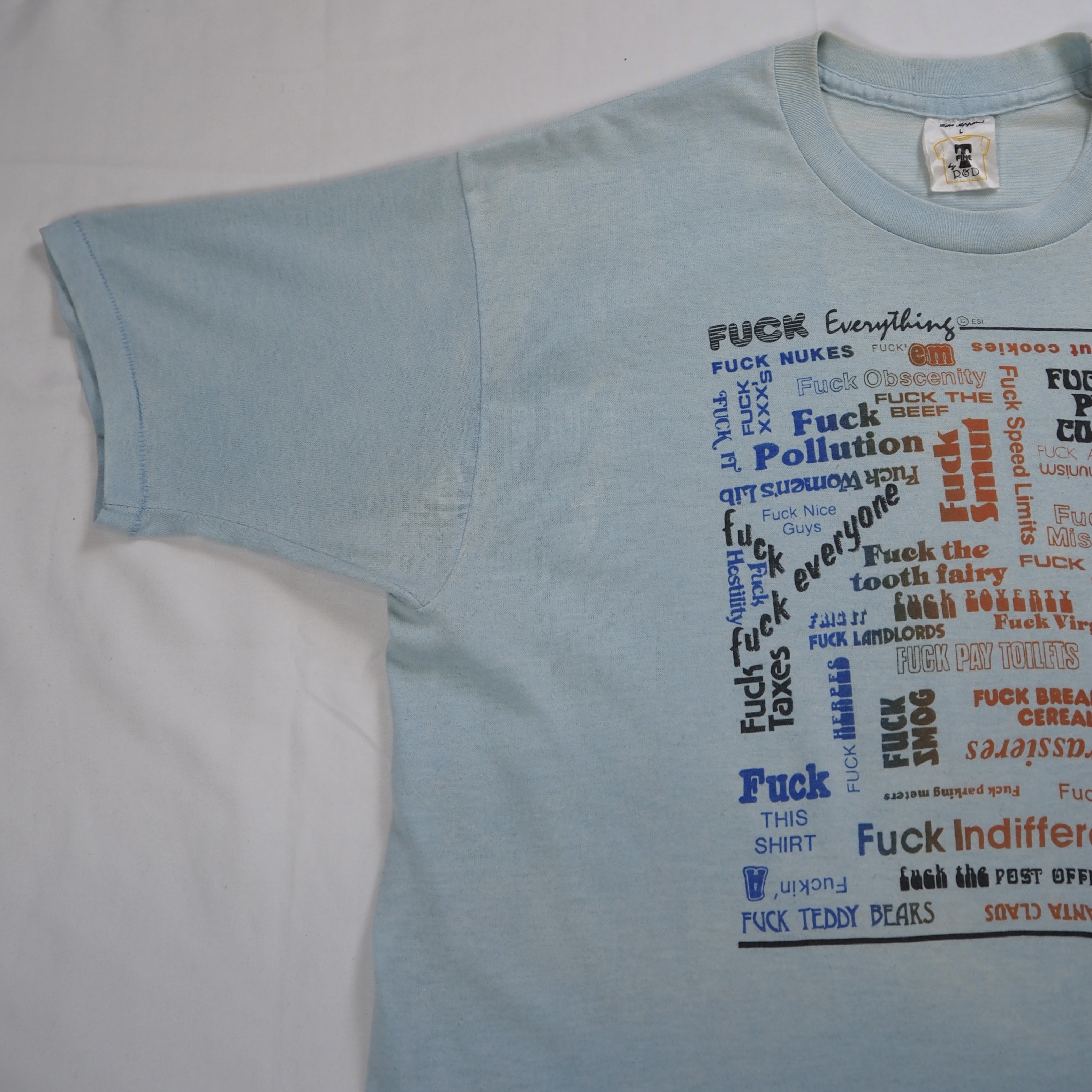 80’s FUCK Tee ライトブルー の画像 4