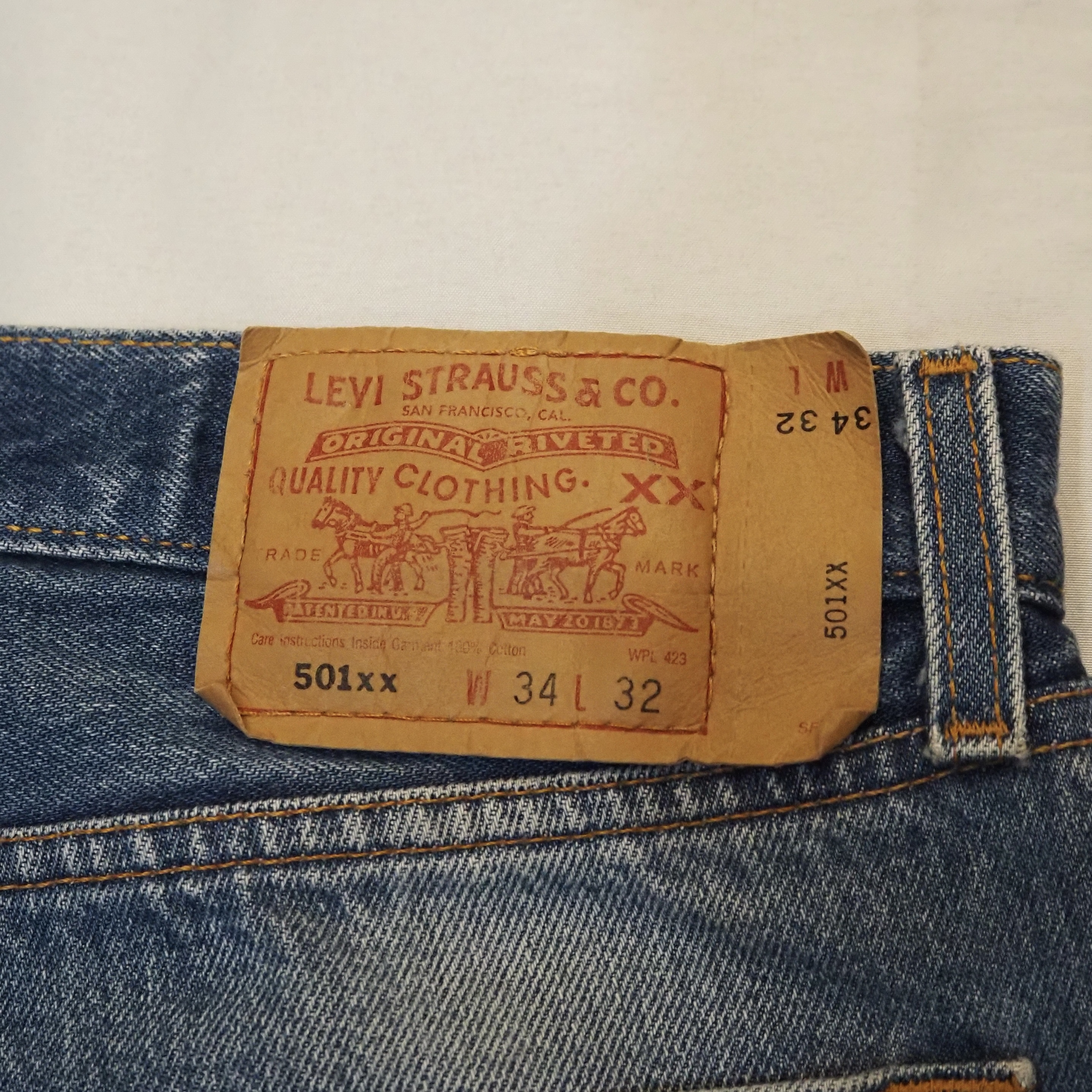 00’s Levi’s 501 ブルーデニム メキシコ製 34×30 の画像 18