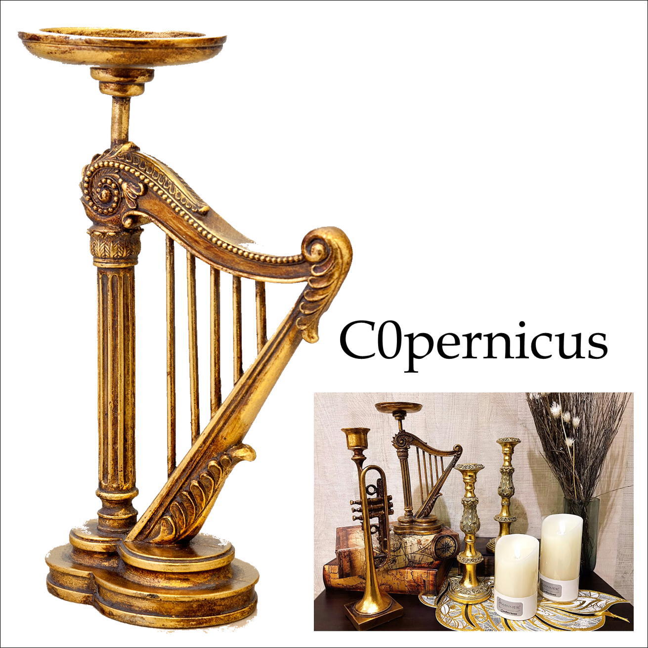 キャンドルホルダー ハープ アンティーク雑貨 浜松雑貨屋c0pernicus C0pernicus コペルニクス 浜松雑貨屋 キャンドルホルダー ハープ アンティーク雑貨 浜松雑貨屋c0pernicus C0pernicus コペルニクス 浜松雑貨屋