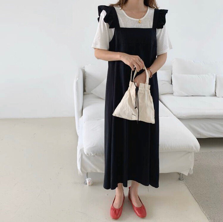 予約商品 フリルサスペンダーワンピース Ep Luxe