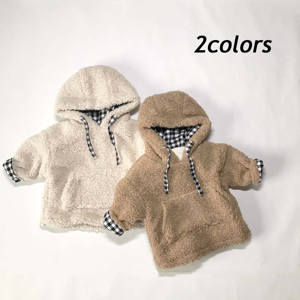 ギンガムチェックポイントボアパーカー T1 こども服のolpemi 海外や韓国子供服ショップ
