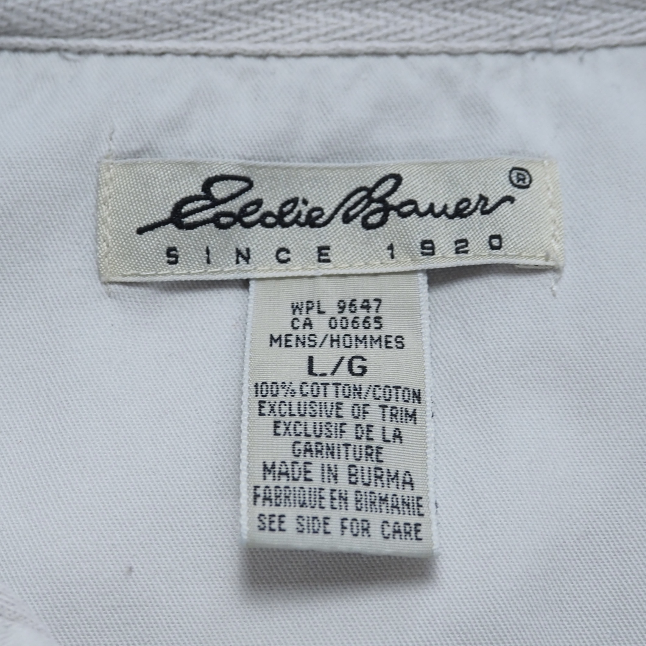 90’s Eddie Bauer 長袖ポロ Lサイズ の画像 9