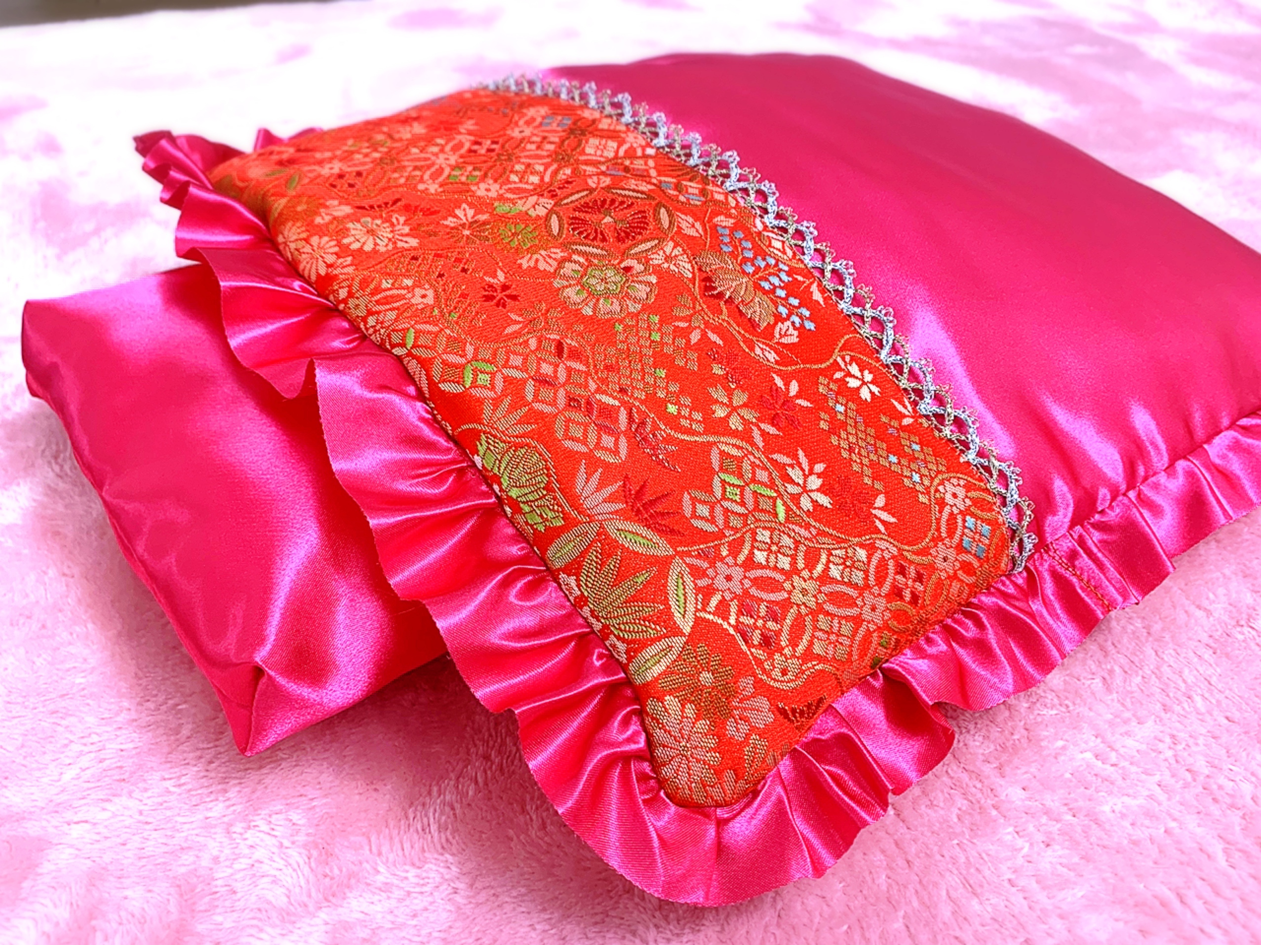 水晶入りお財布のお布団マゼンダピンク Kiyoshop