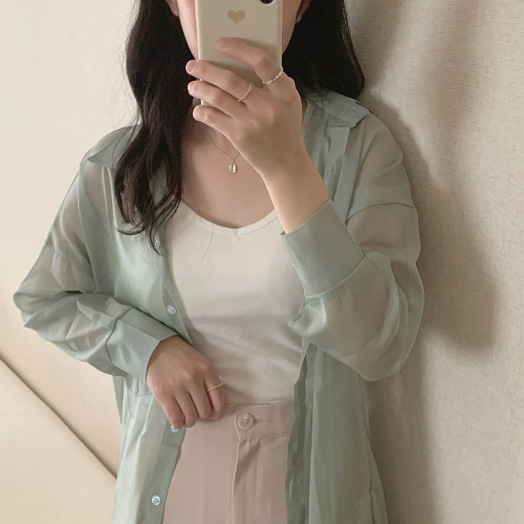 シアーシャツ シャツ ブラウス シースルー ロング丈 フロントボタン 長袖 襟付き レディース 春夏 Ladiesfashion Kandk シアーシャツ シャツ ブラウス シースルー ロング丈 フロントボタン 長袖 襟付き レディース 春夏 Ladiesfashion Kandk