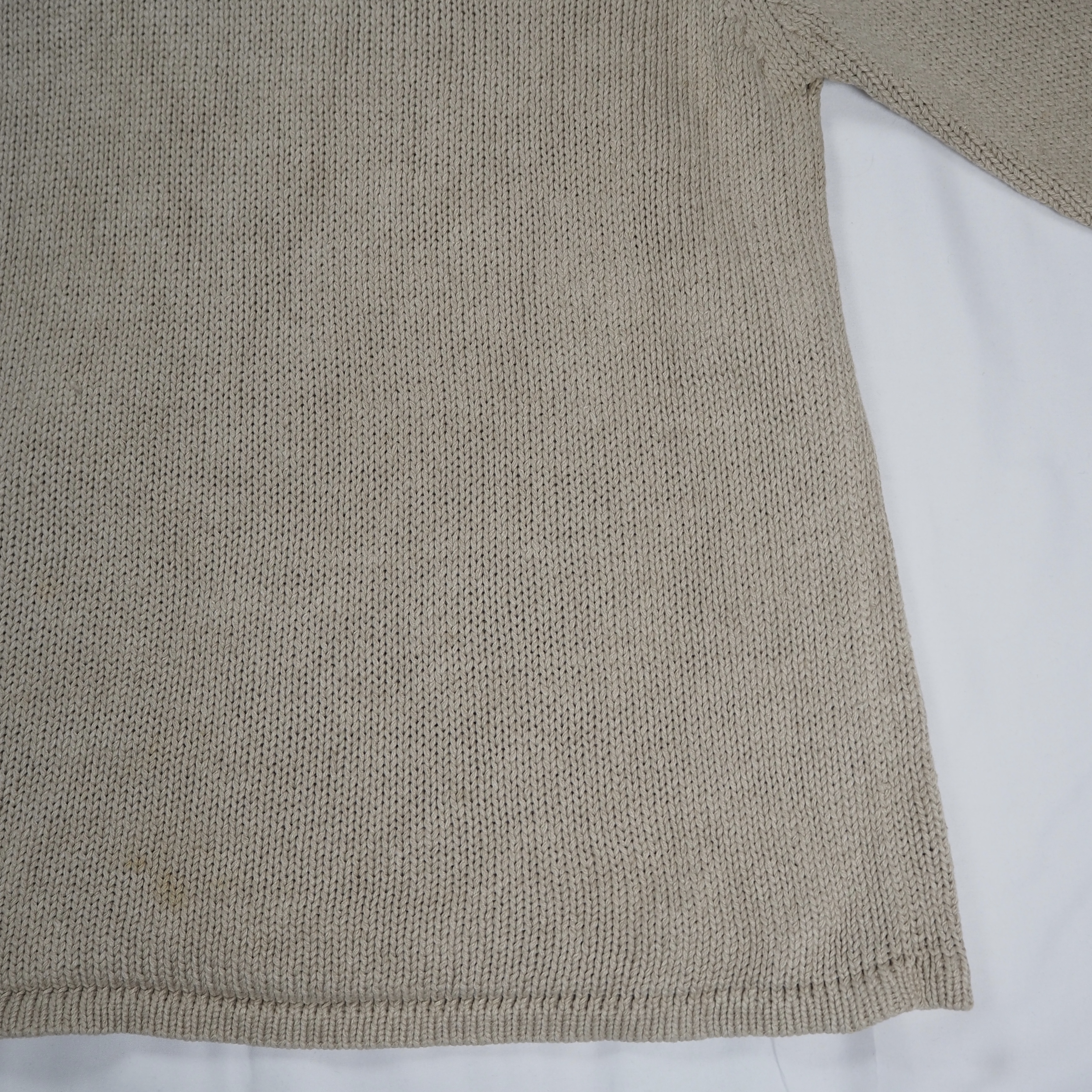 90’s J.Crew ロールネックニット コットンリネン Mサイズ の画像 5