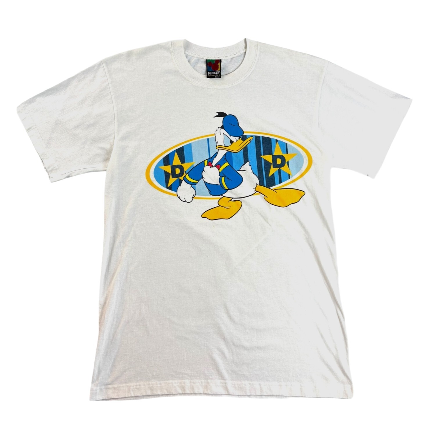 【DISNEY】ディズニー DONALD DUCK ドナルドダック Vintage Tシャツ 90’s White Body MICKEY UNLIMITED ディズニーオリジナル L
