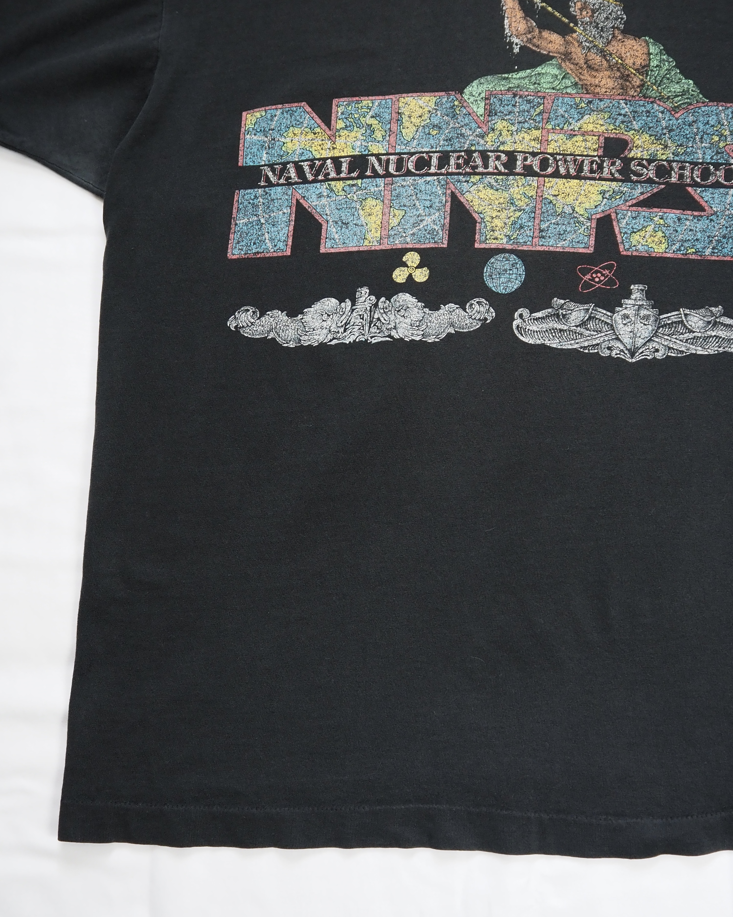 【5/6(水) 20:00入荷】90’s 原子力訓練学校Tシャツ ブラックフェード の画像 5