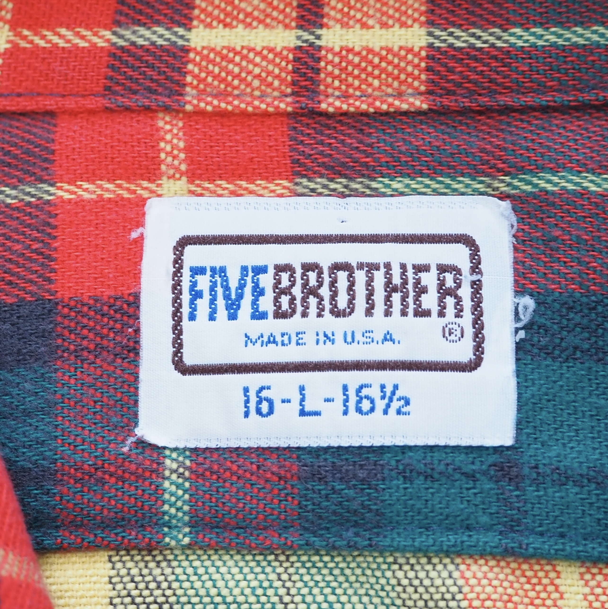 80’s〜 Fivebrother ネルシャツ Lサイズ の画像 9