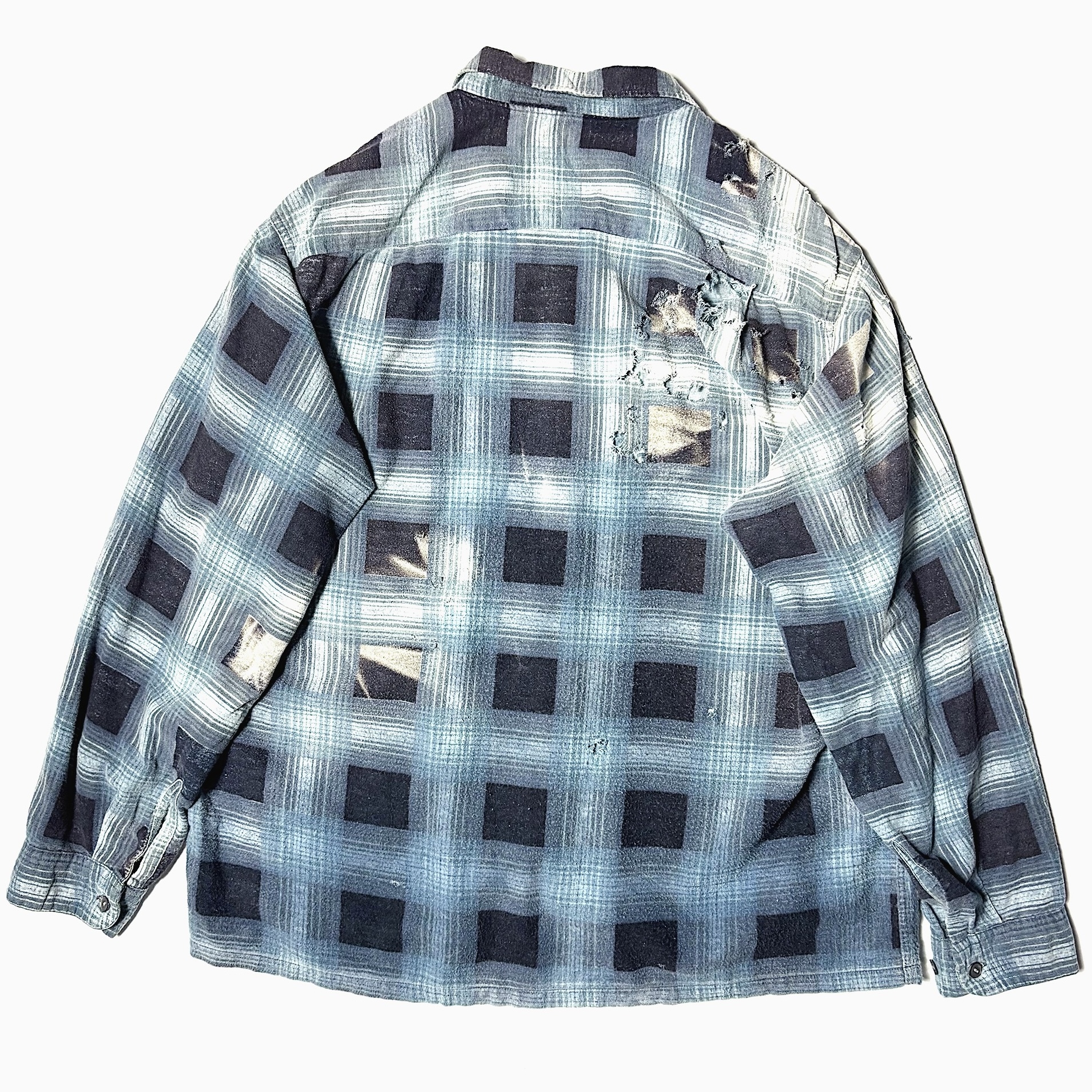 Vintage 60's【TOWNCRAFT】Grunge Print Flannel Shirt の画像 2